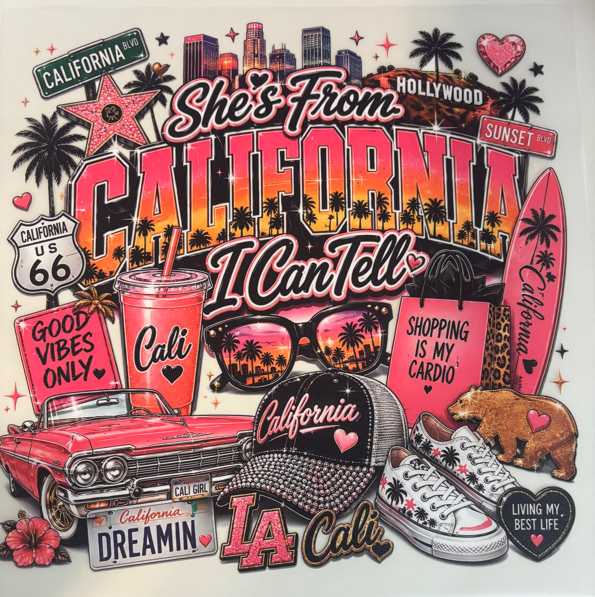 She's From California I Can Tell Tee Design