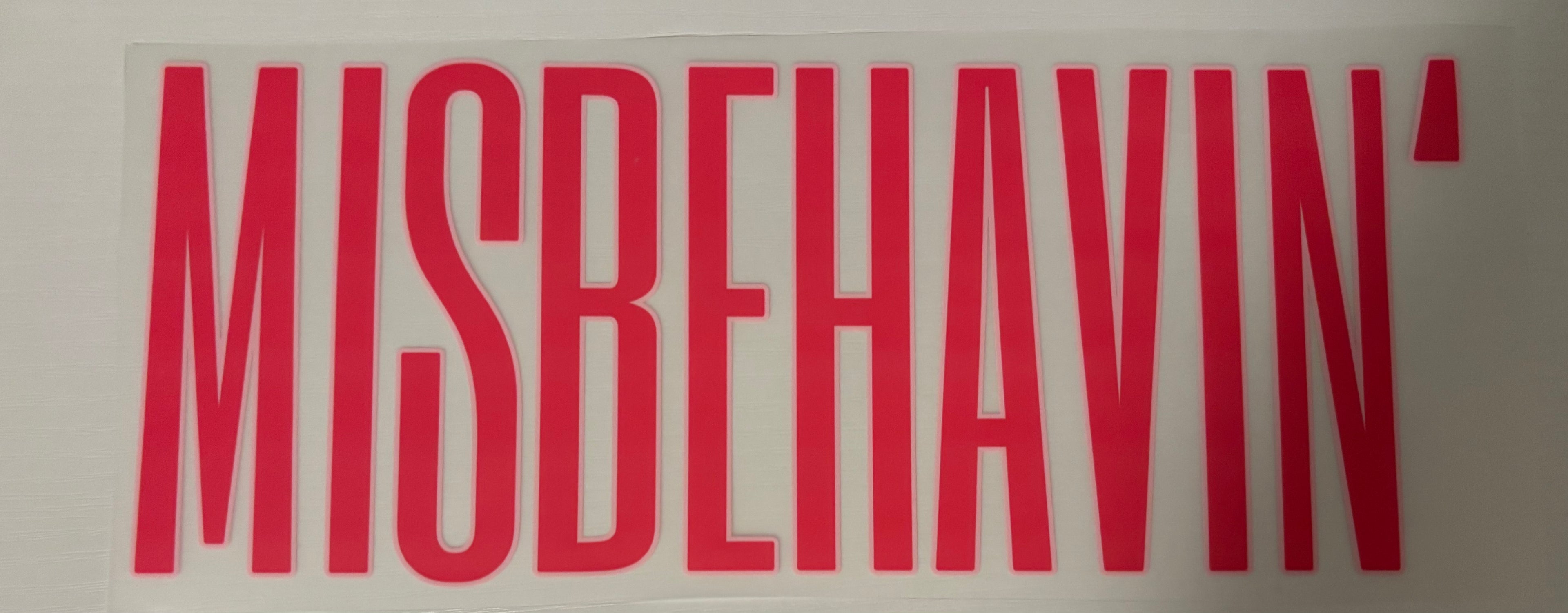 Pink misbehavin tee design