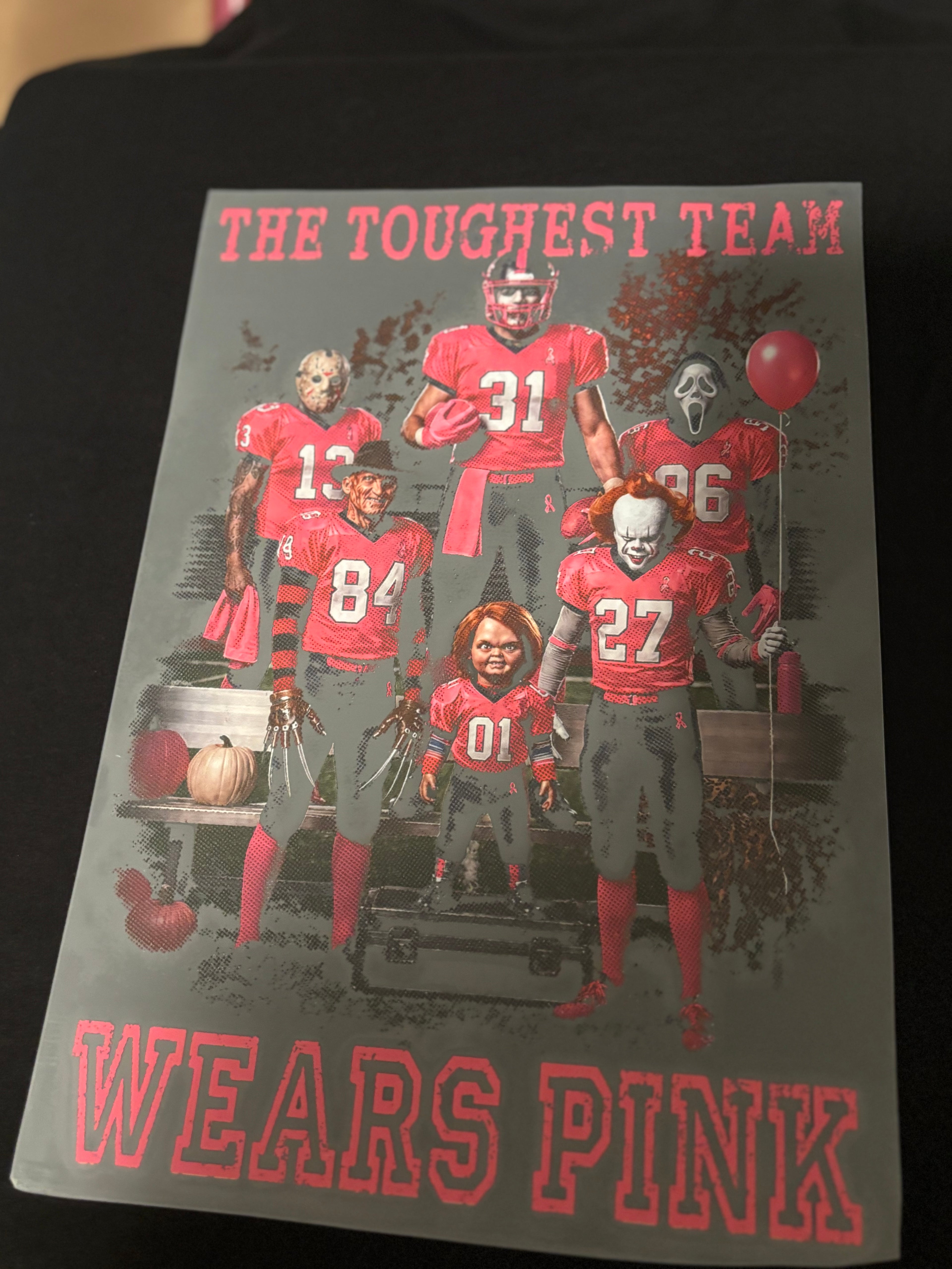 2 Tone The toughest Team Wears Pink Tee Design