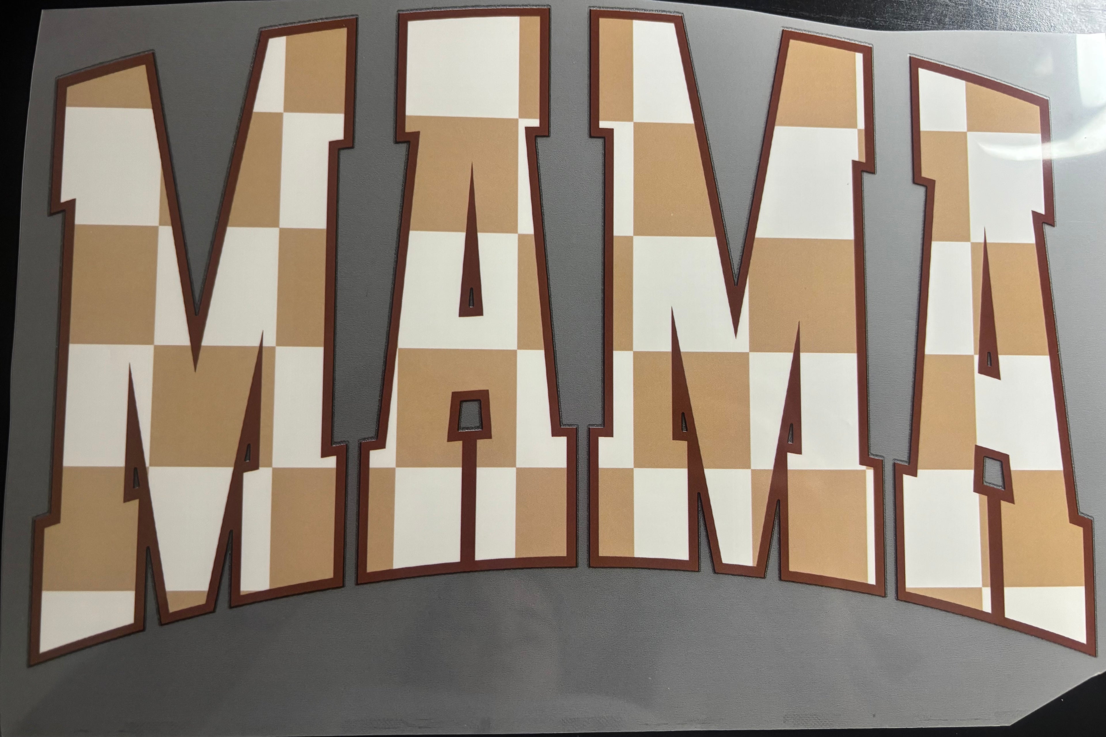 Tan checkered mama
