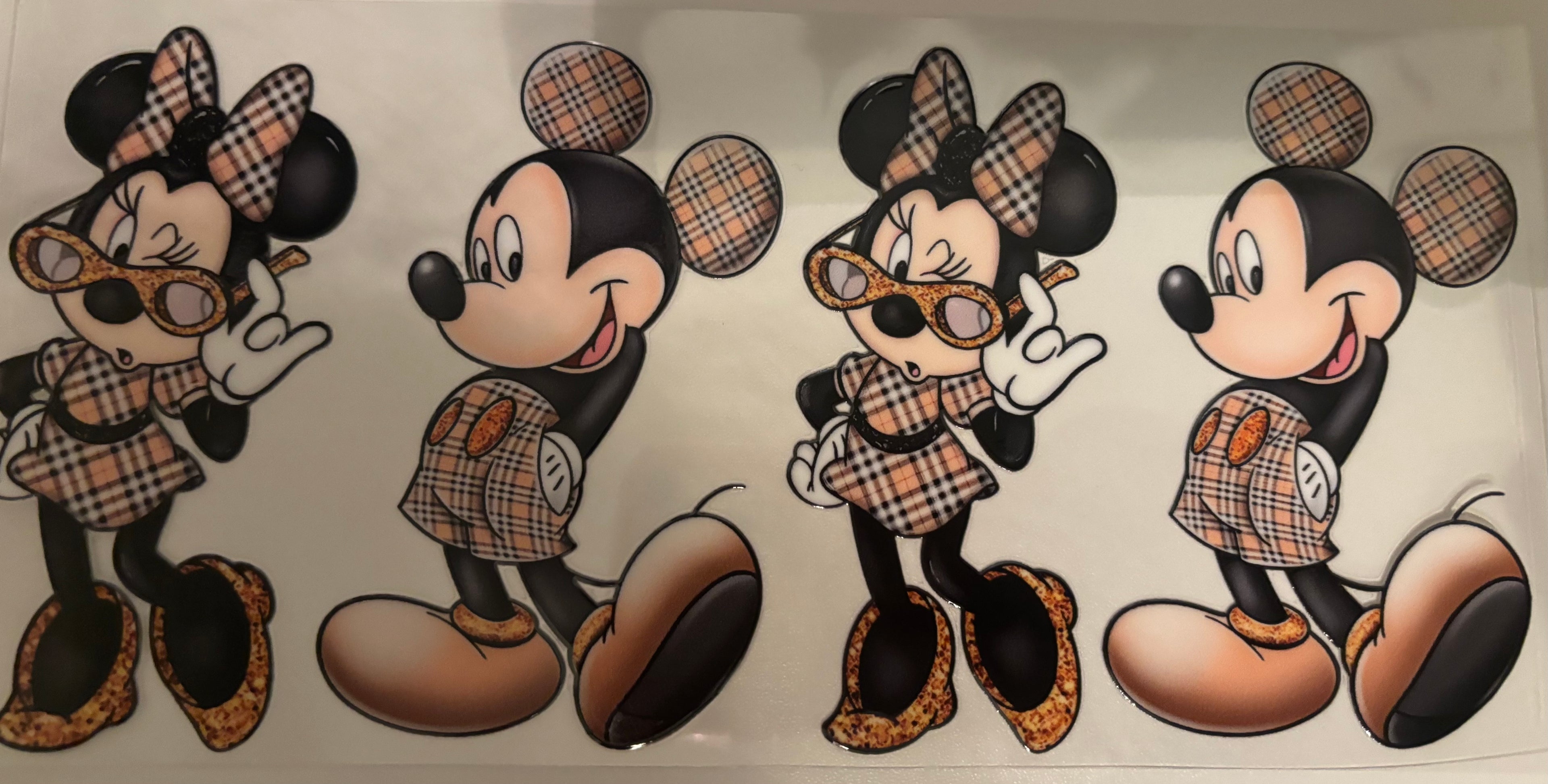 Plaid Minnie & Mickey 16oz Cup Wrap