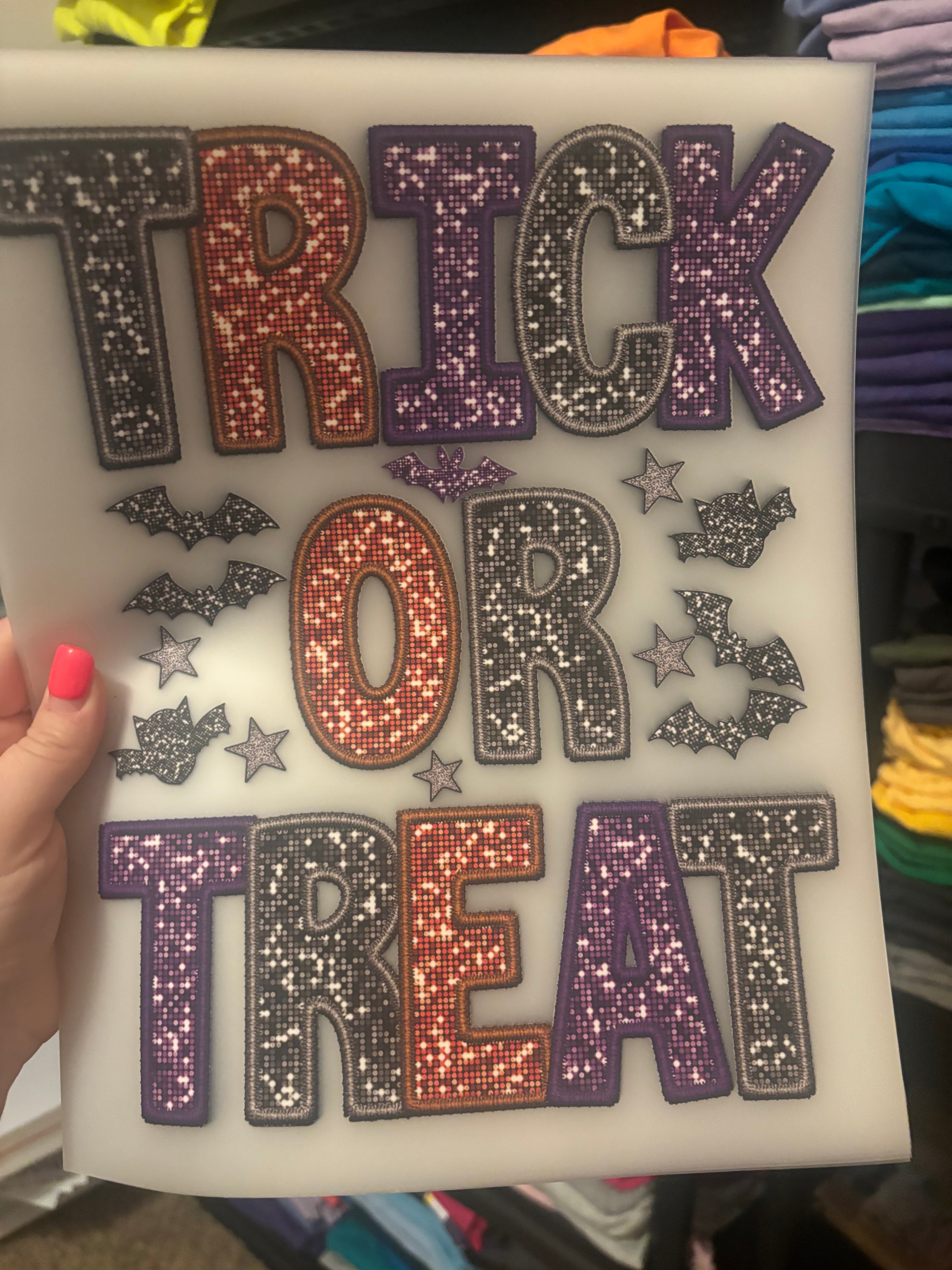 Faux sequence trick or treat