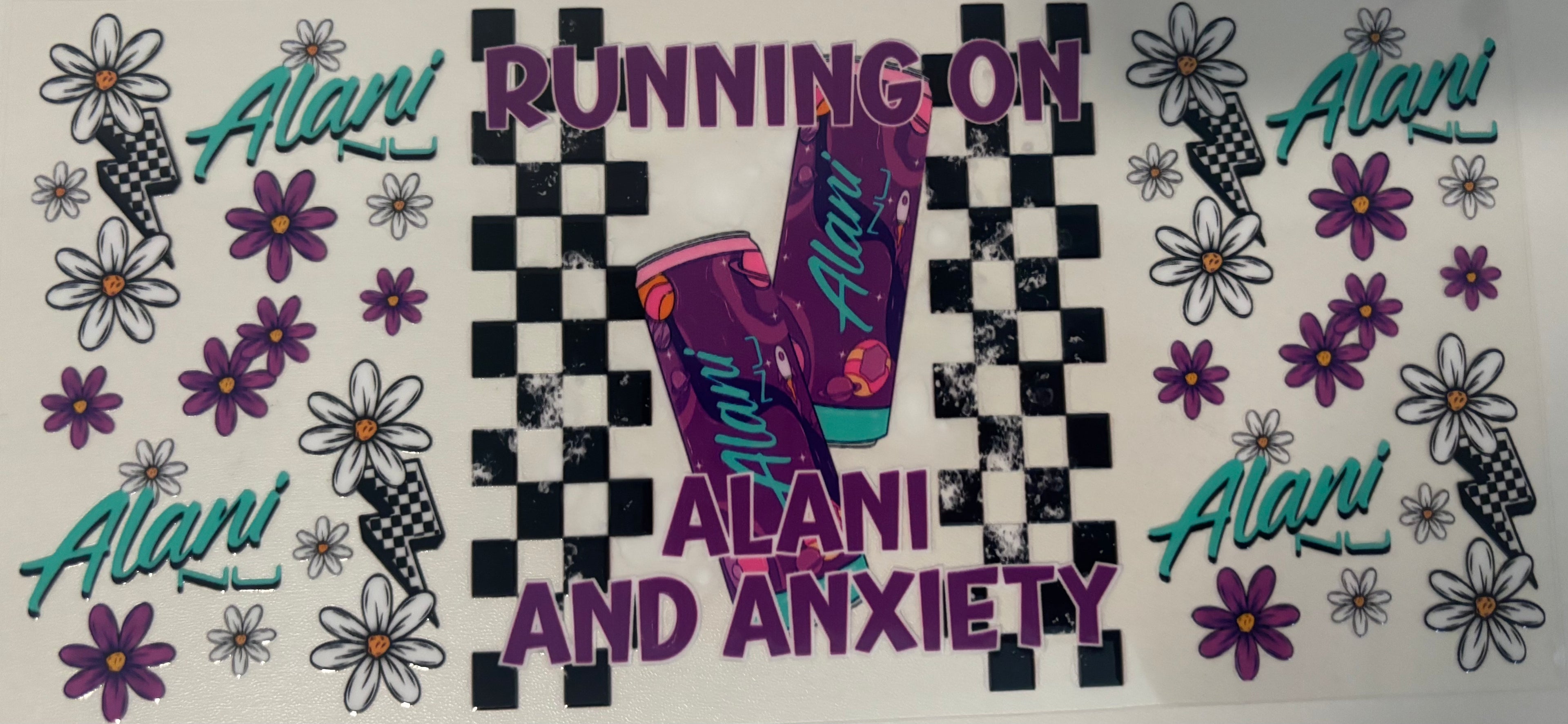 16 oz Running on Alani and Anxiety Cup Wrap