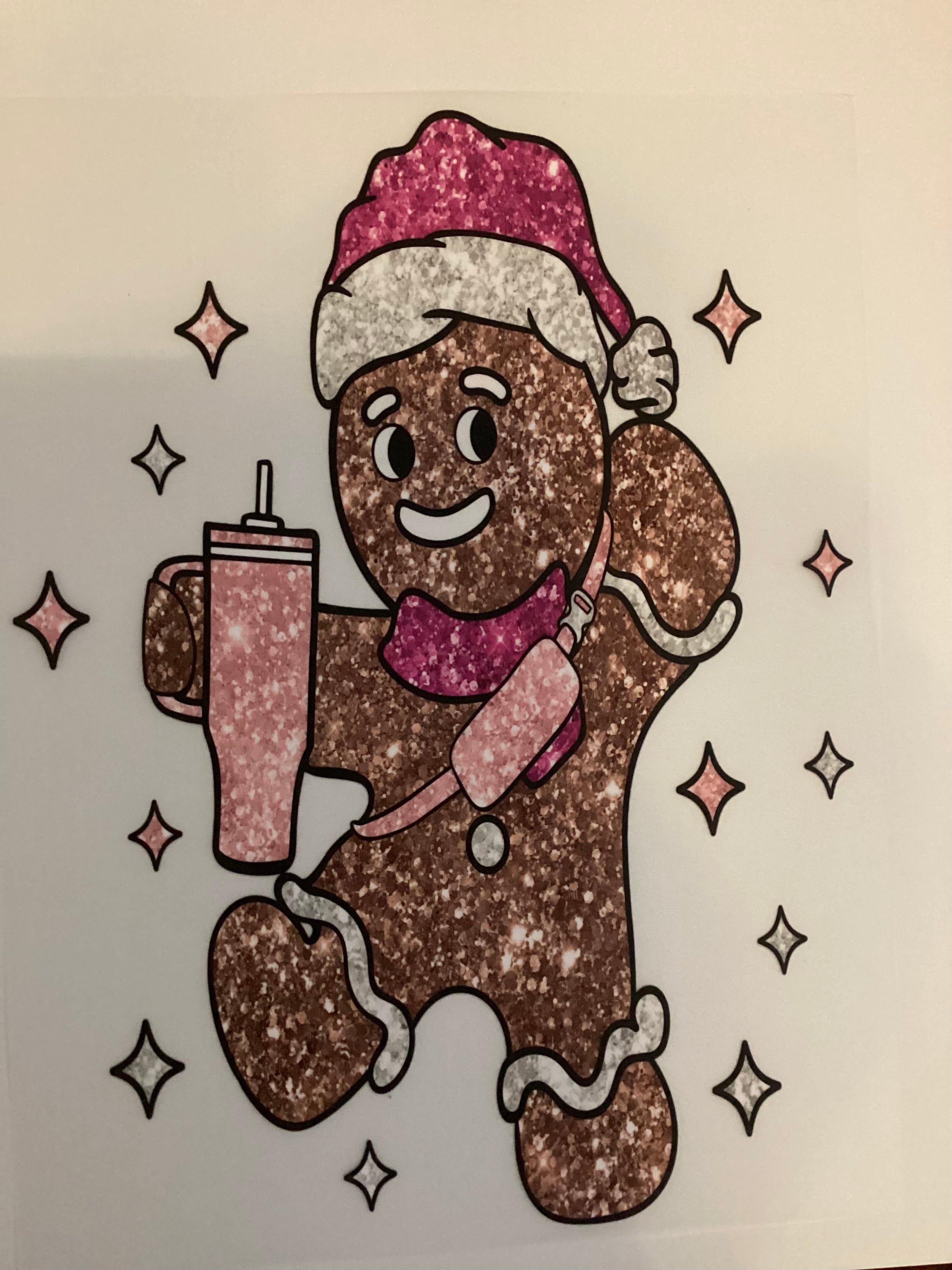 Gingerbread faux glitter