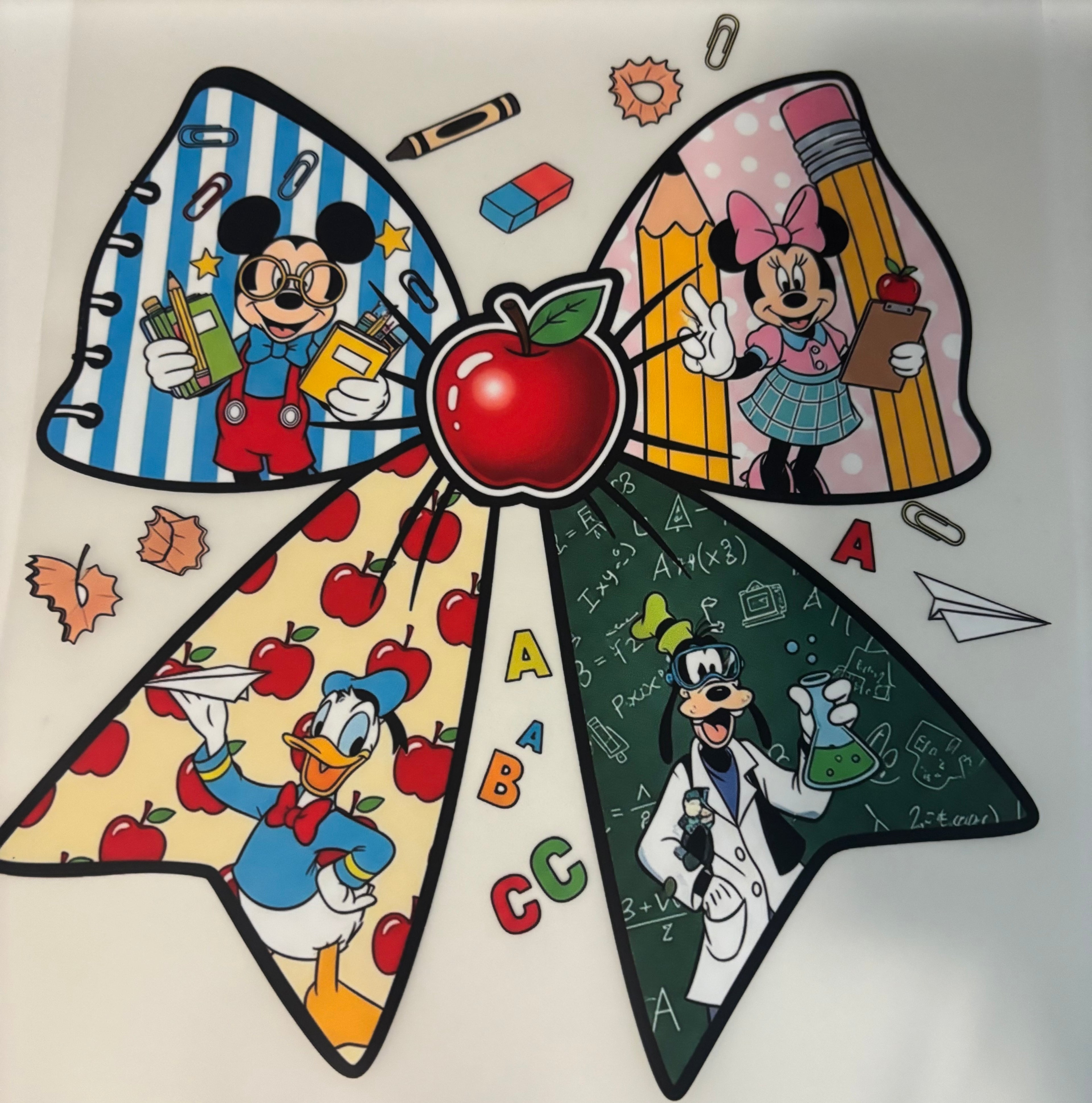 Mouse School Bow Tee Design