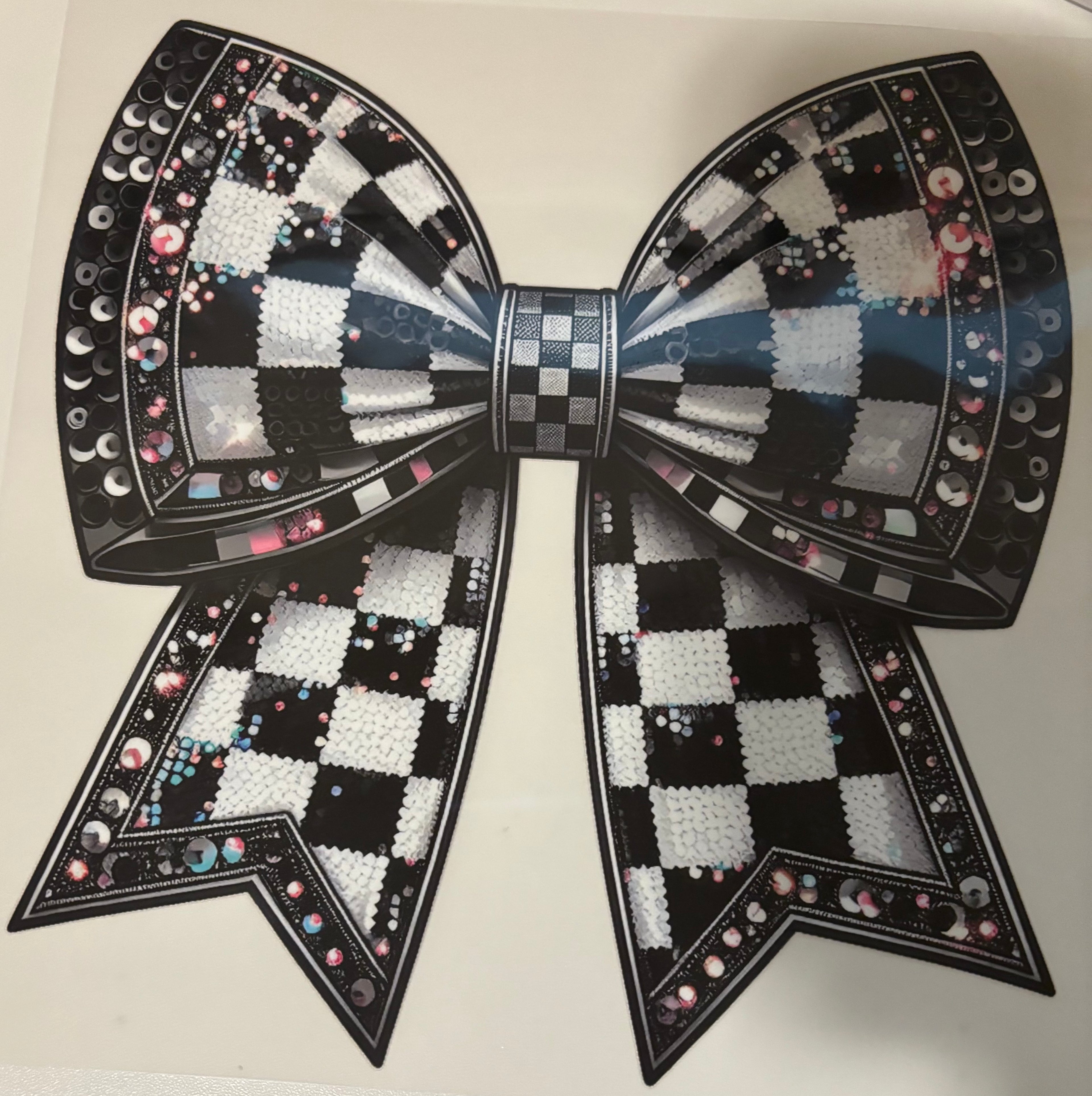 Checkered Bow Tee Design