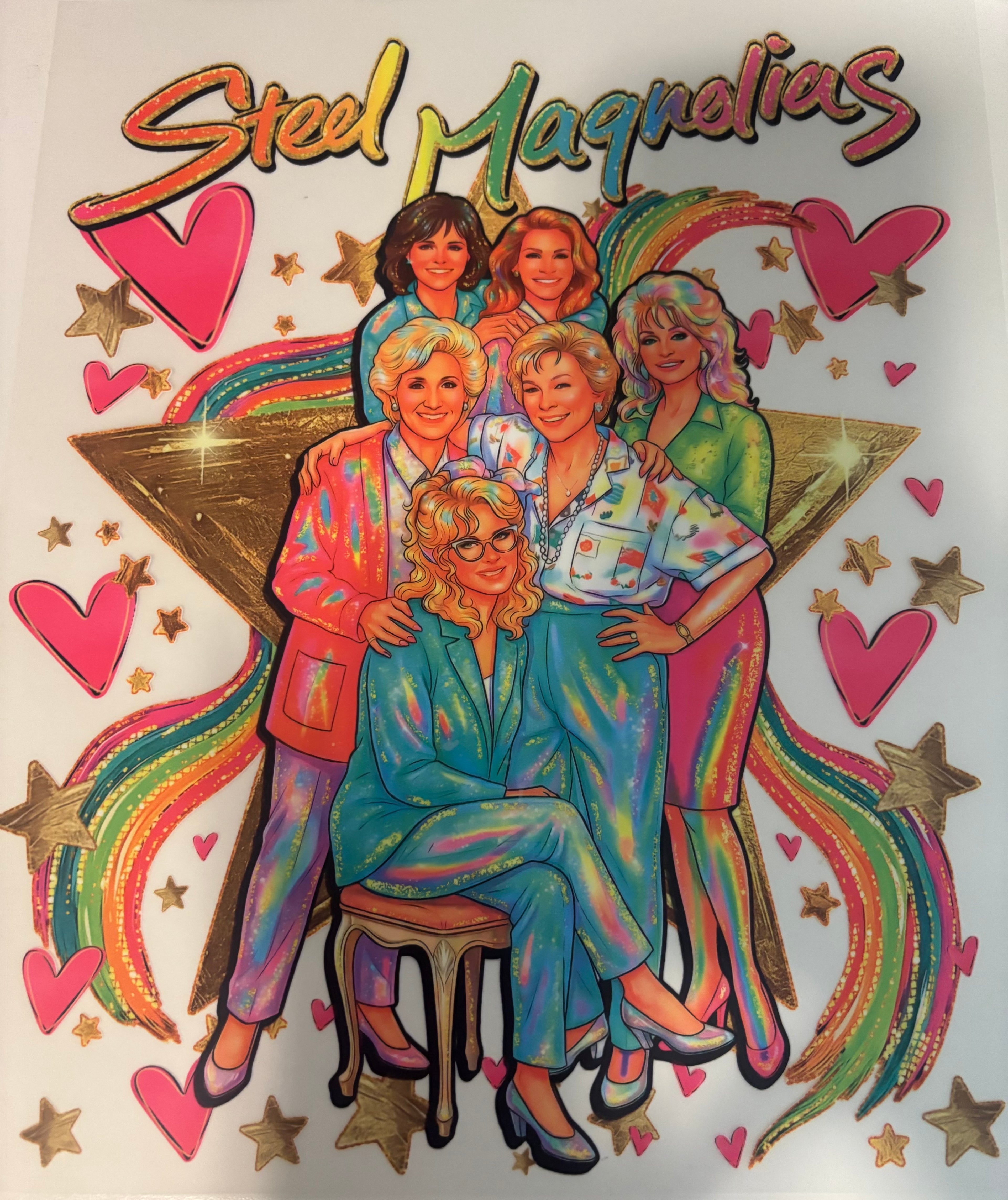 Neon Steel Magnolias Tee Design