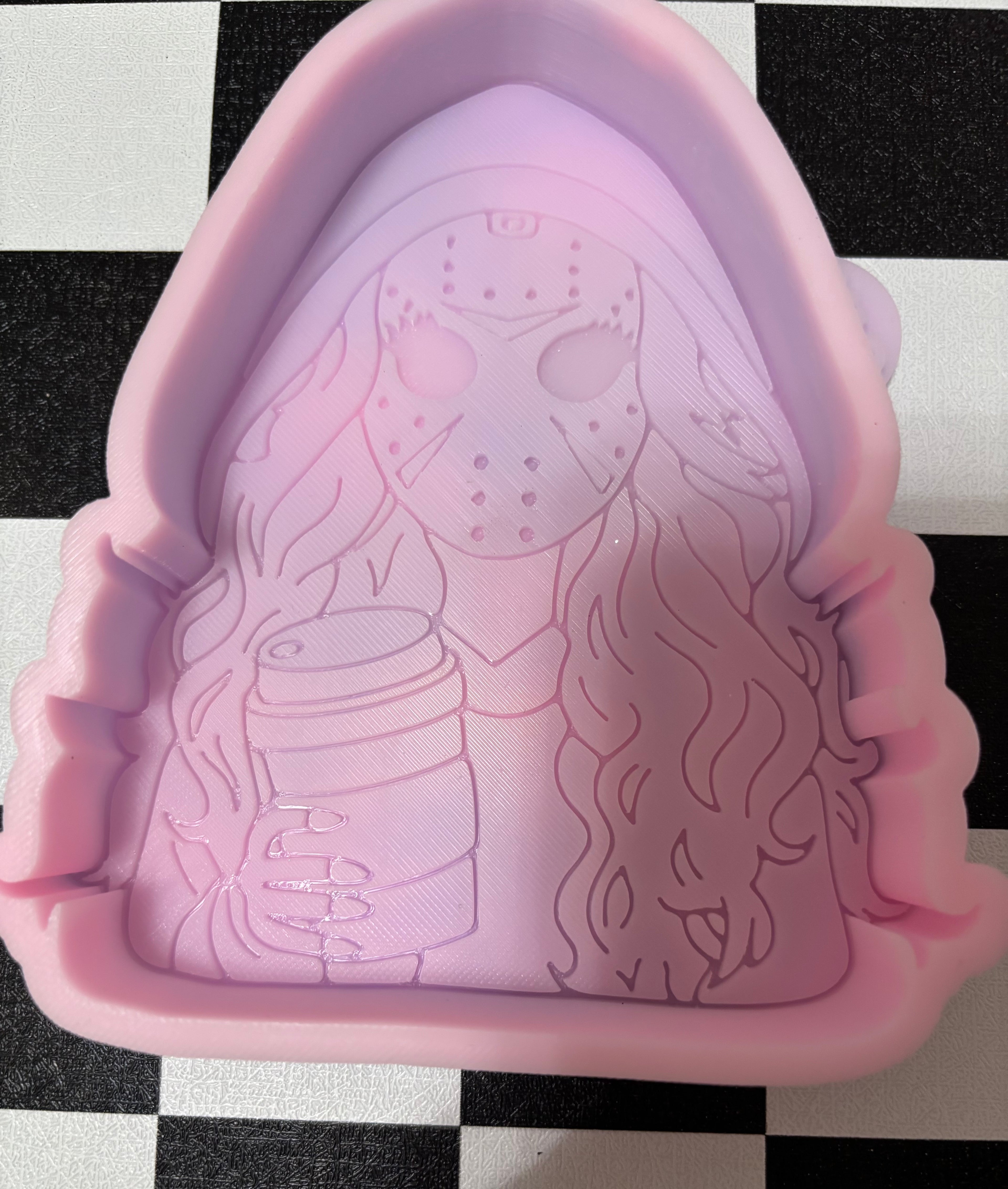 Custom Ghost Face Girl with Coffee Freshie Mold