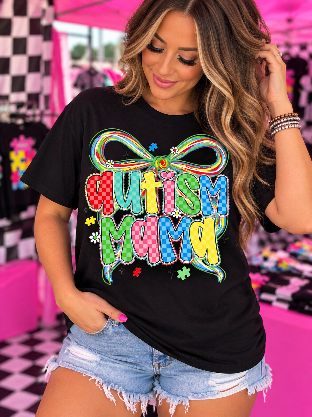 Neon Autism Mama Tee!