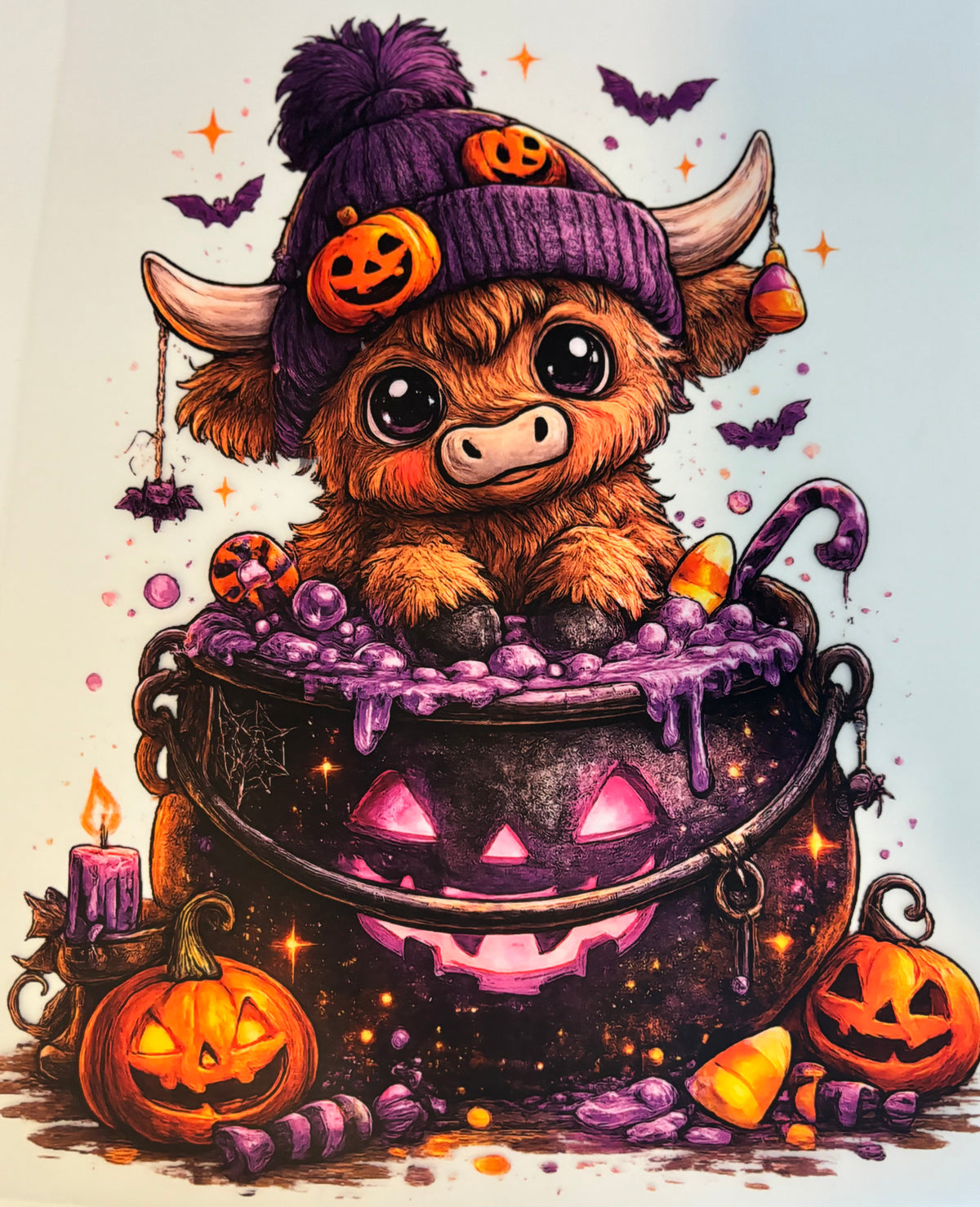 Halloween  Highland Cow Tee Design
