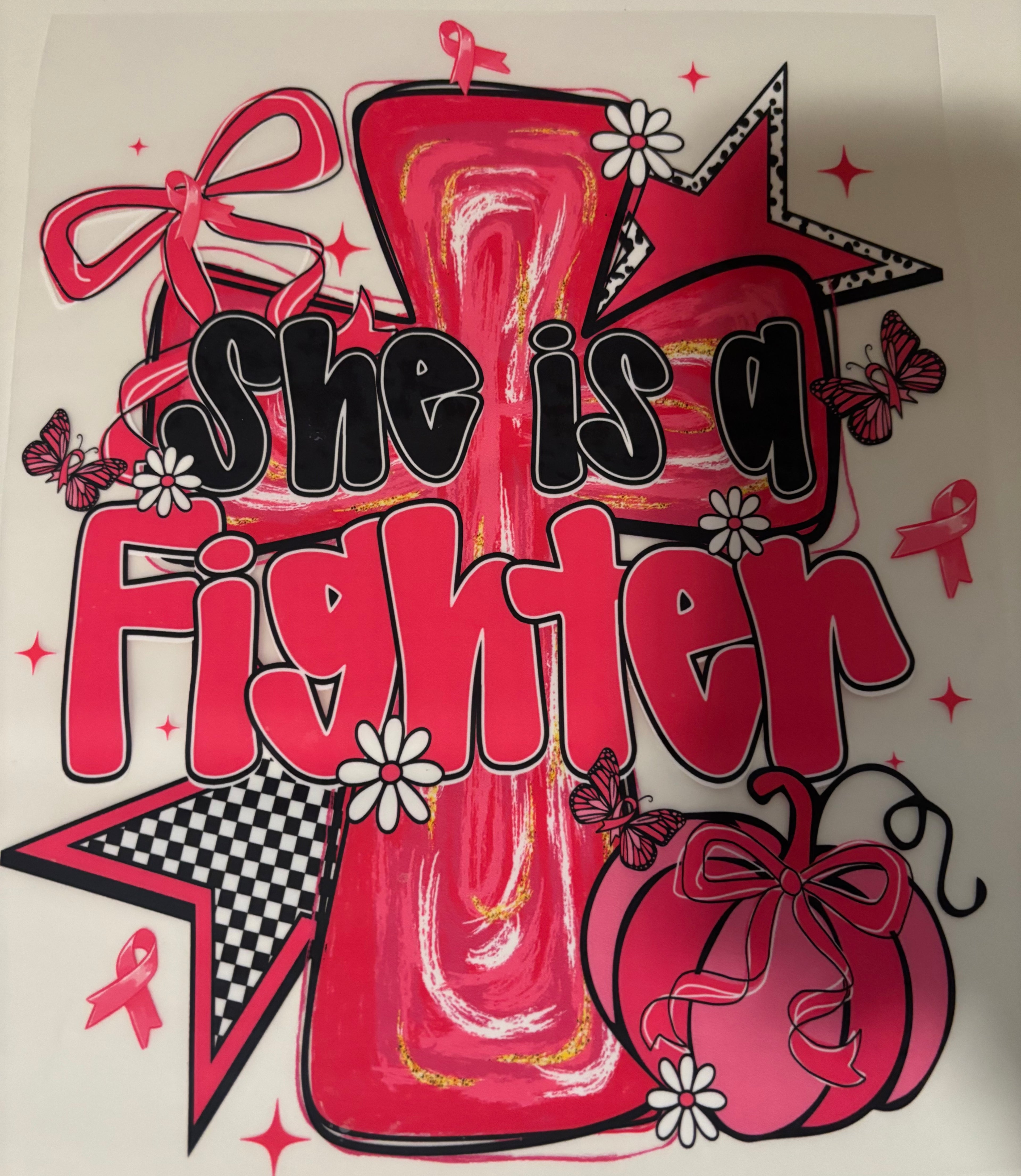 She is A Fighter Tee Design