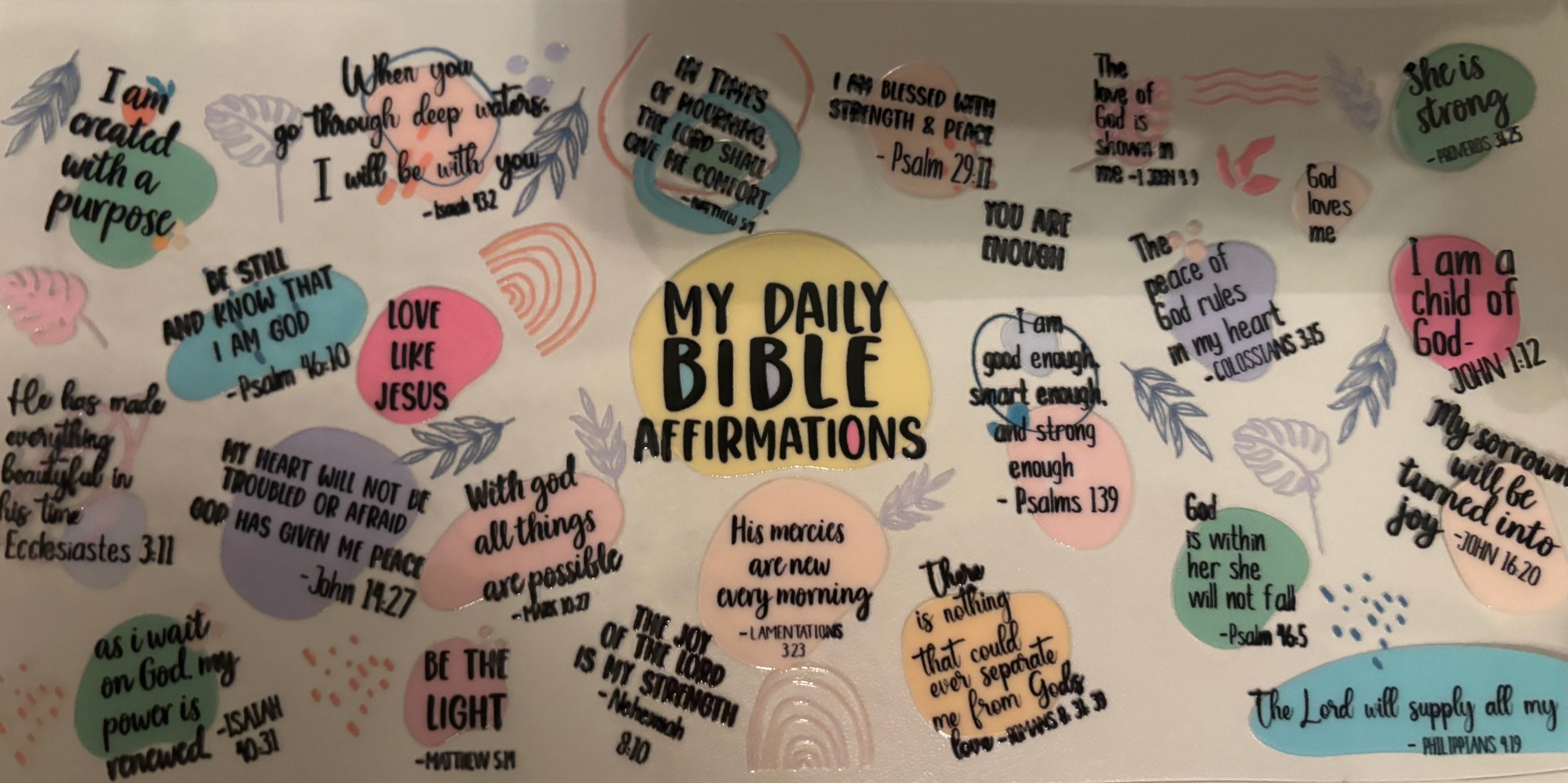 Daily Bible Affirmations 16oz Cup Wrap