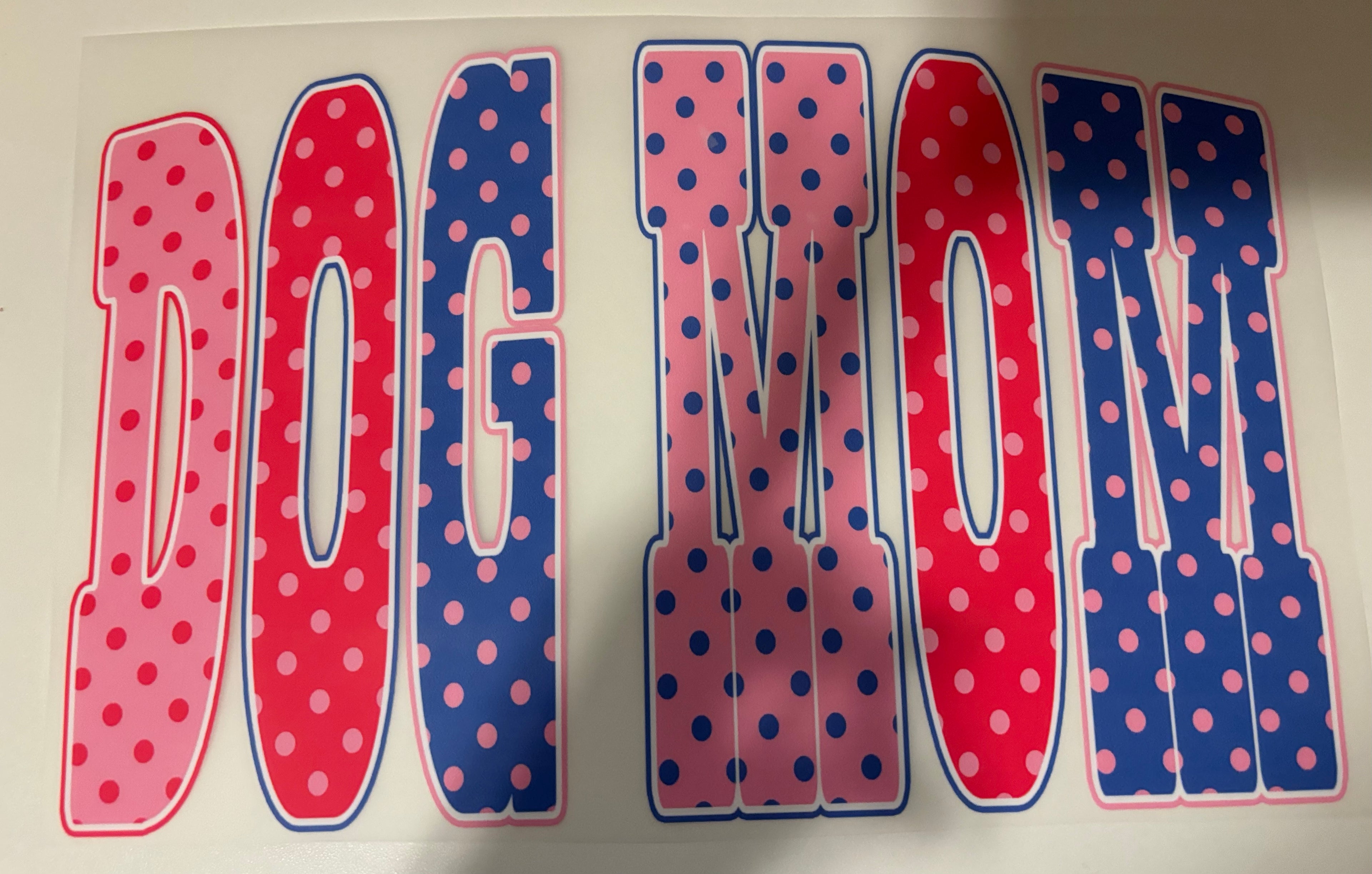 Polka Dot Dog Mom Tee Design