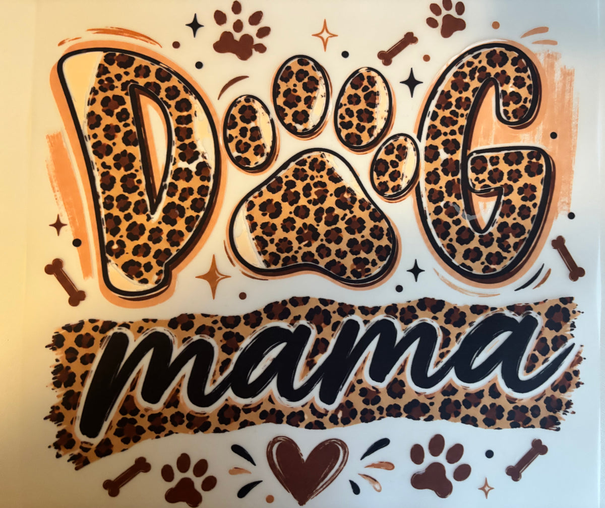 Leopard Dog Mama Tee Design