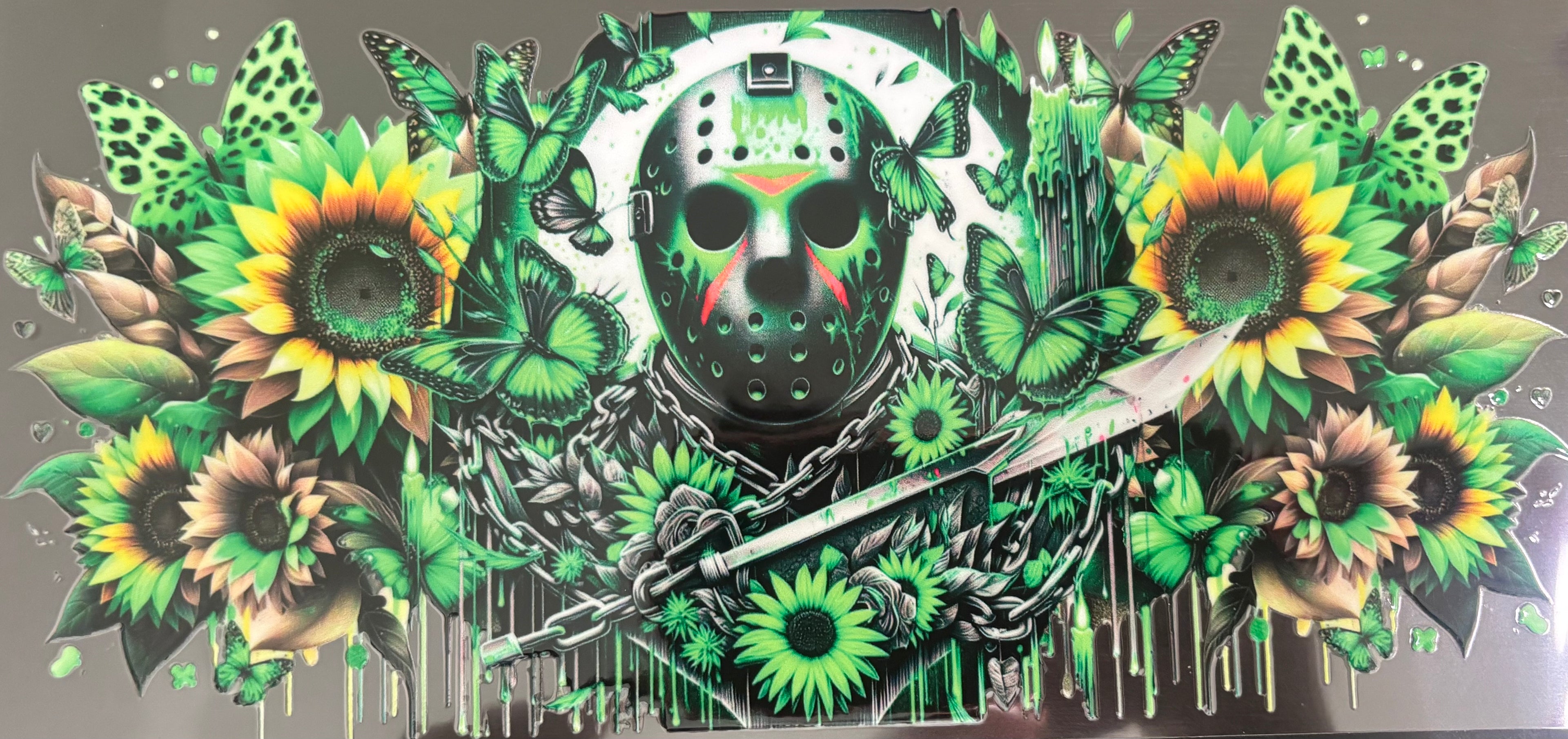 16 oz Bright Green Mask Guy