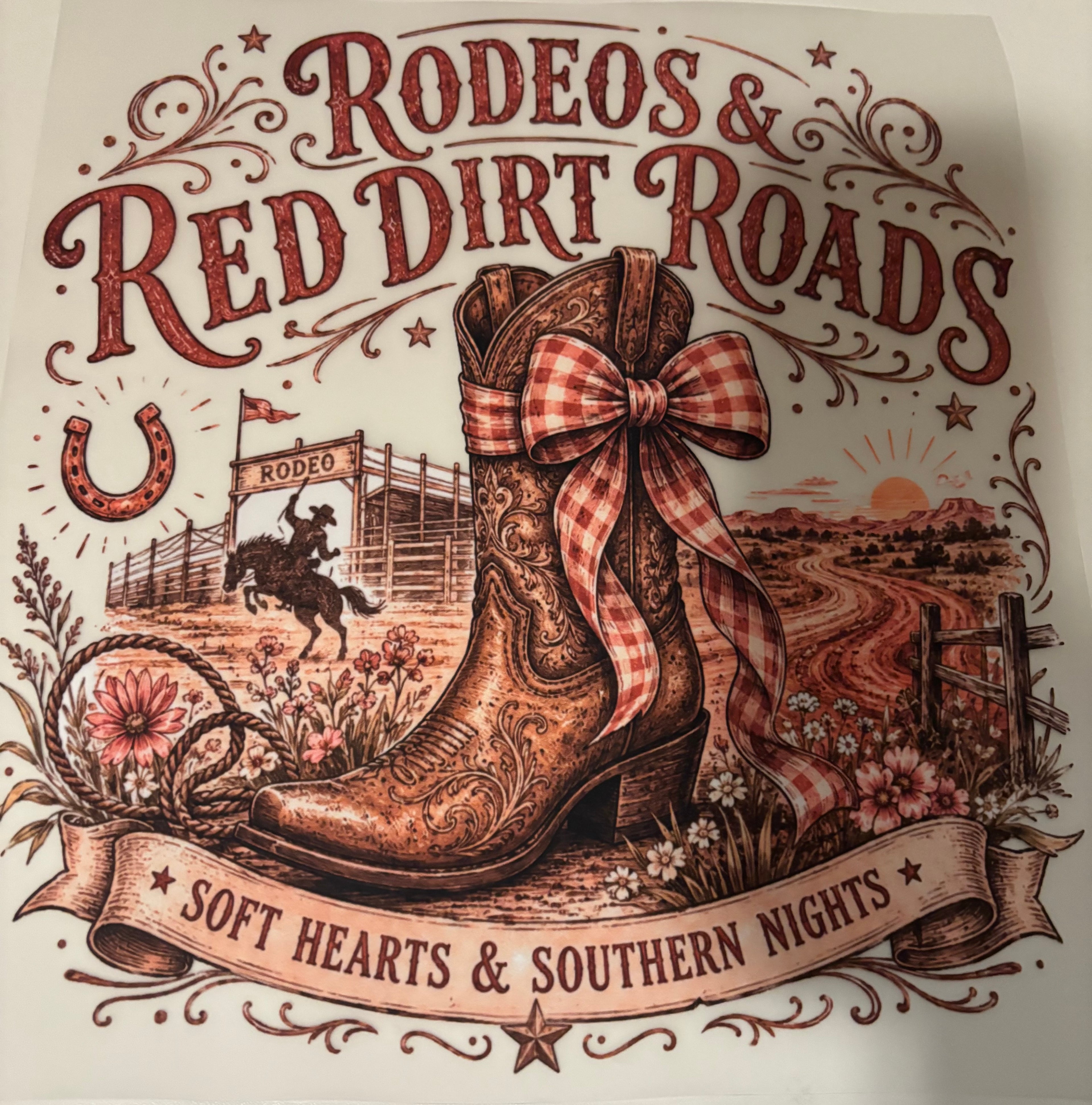 Rodeo & Red Dirt Roads Tee Design