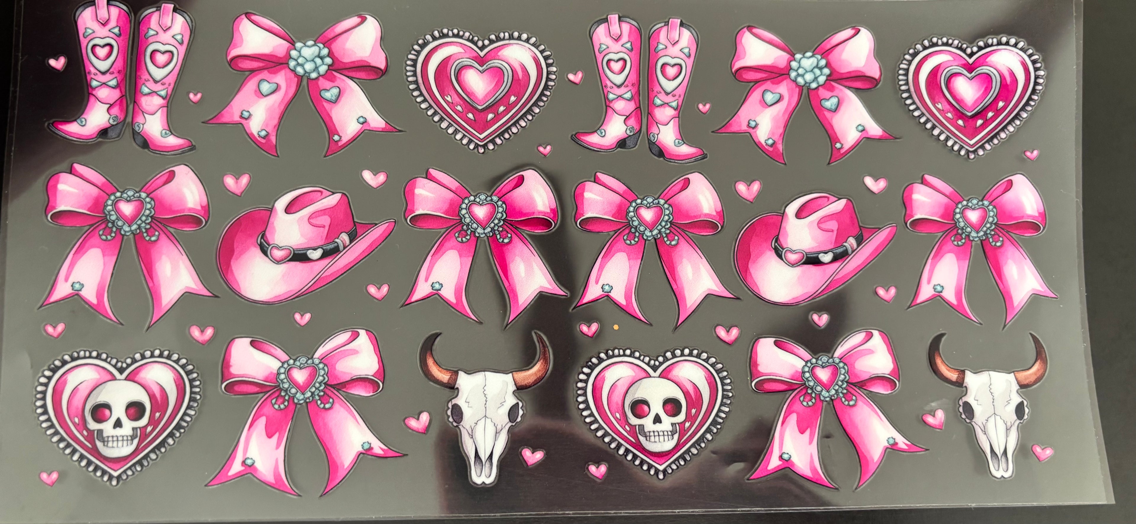 Pink boots & bows
