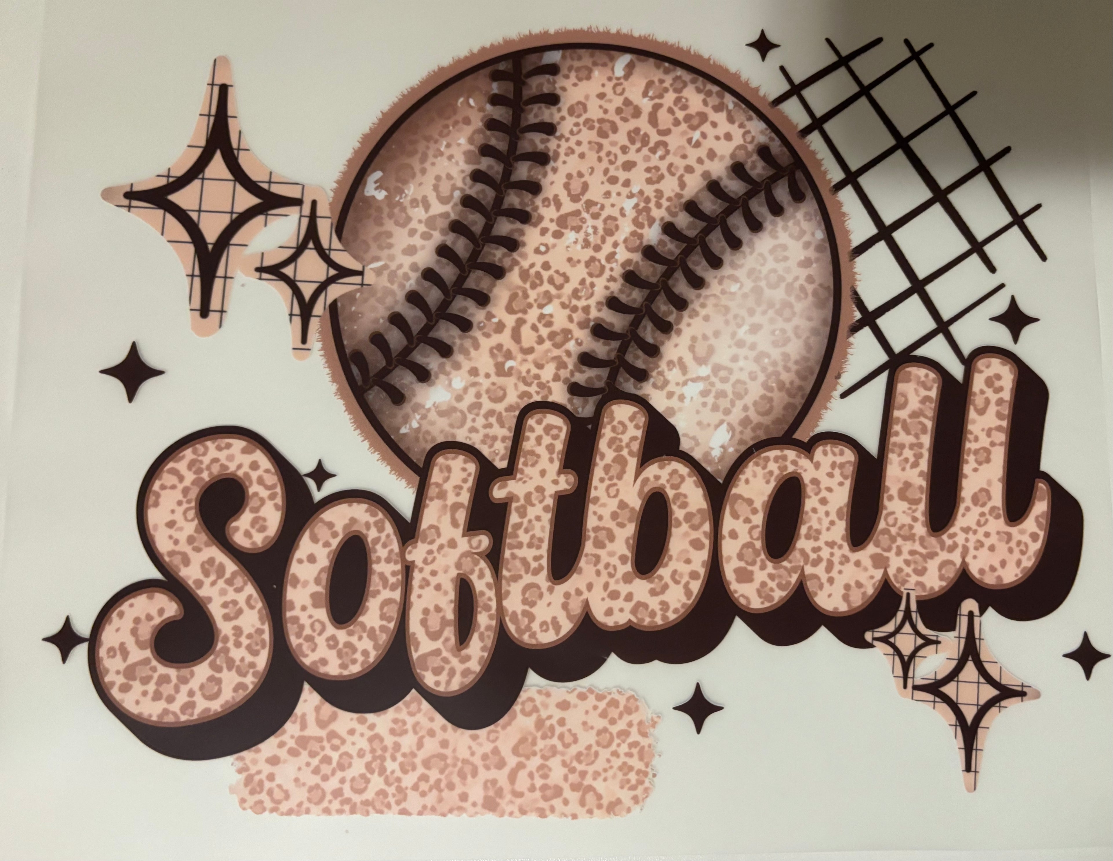 Leopard Softball Tee Design