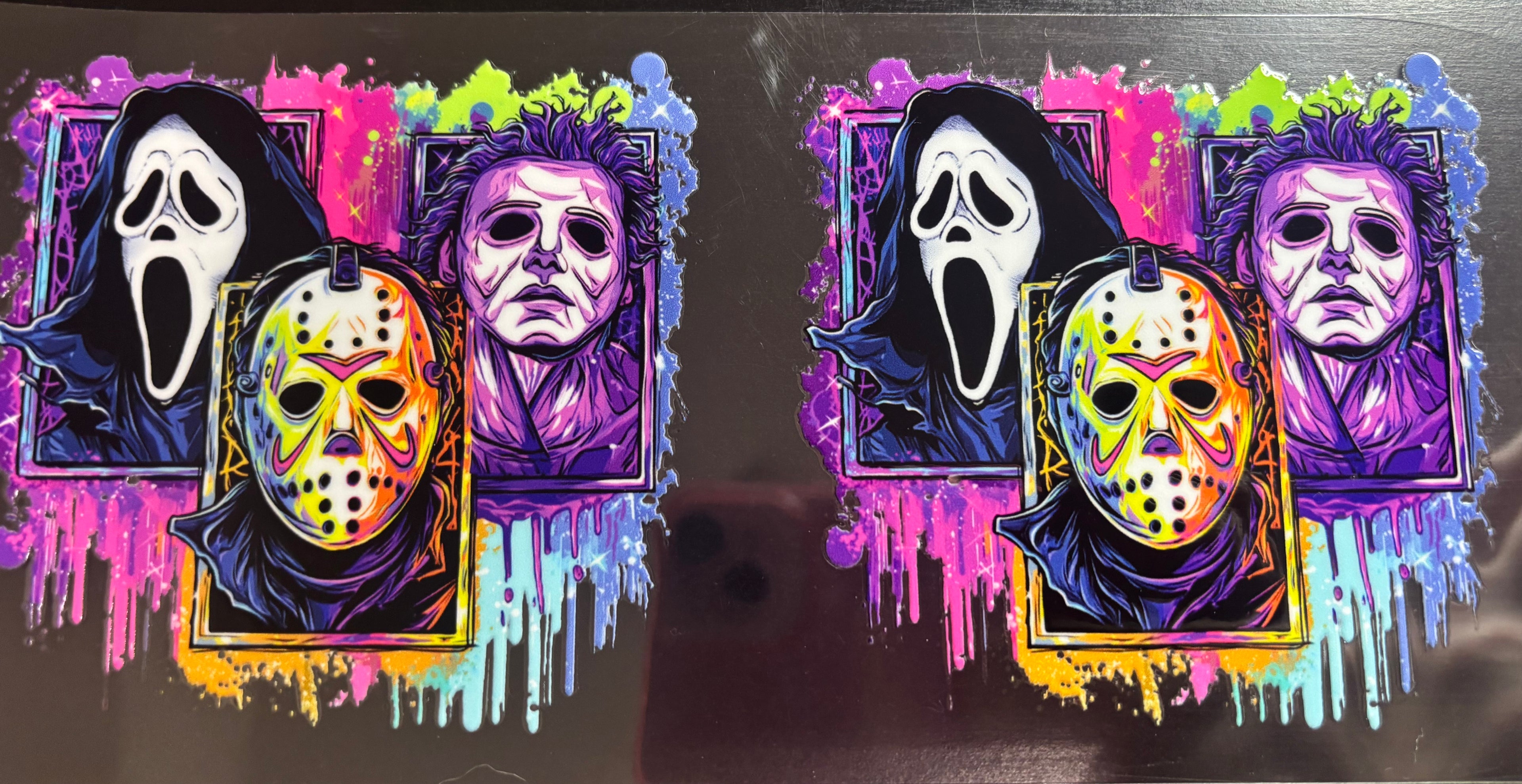 16 Oz Neon Drip Scary Boys Cup Wrap