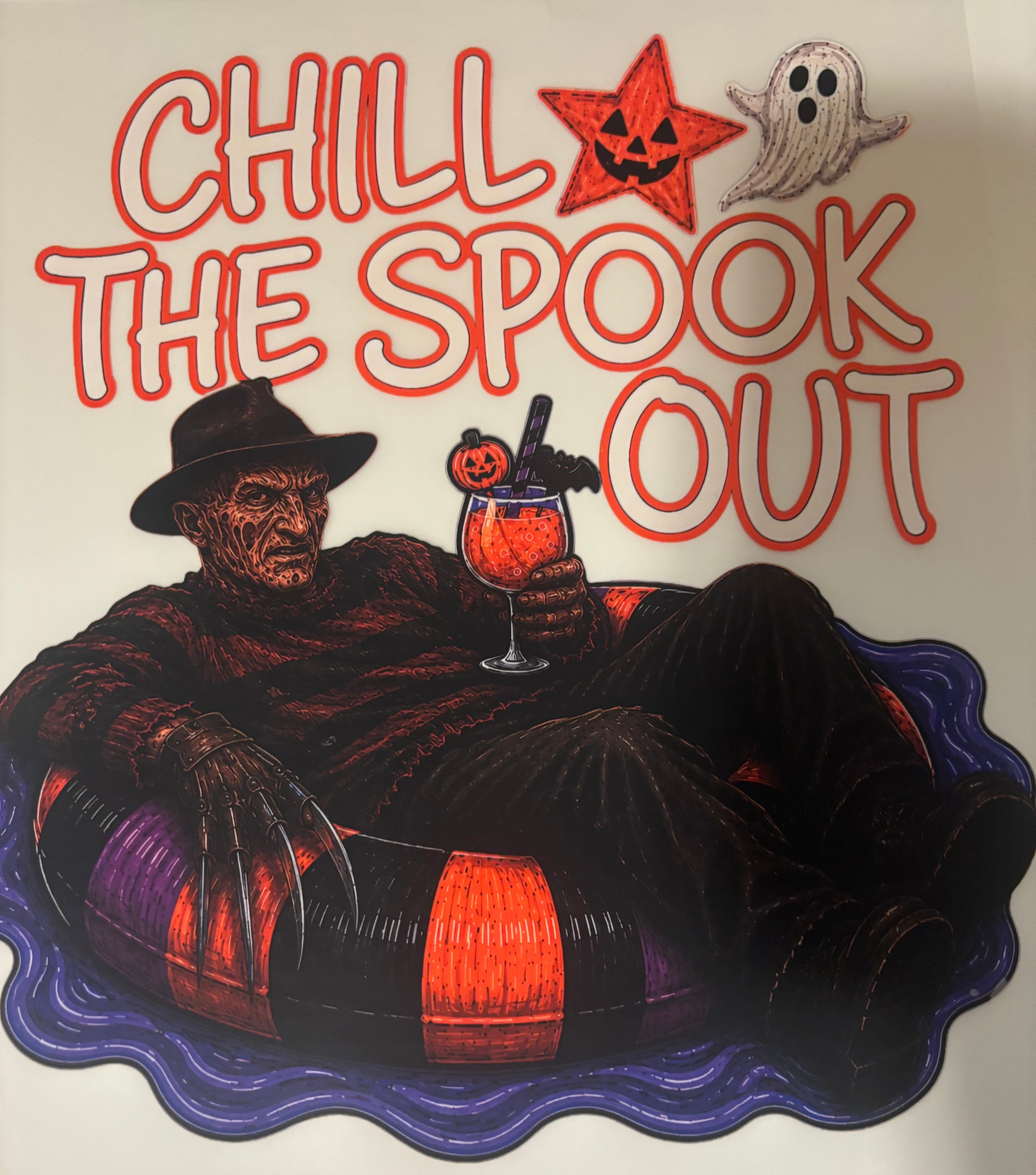 Chill the spook out tee design