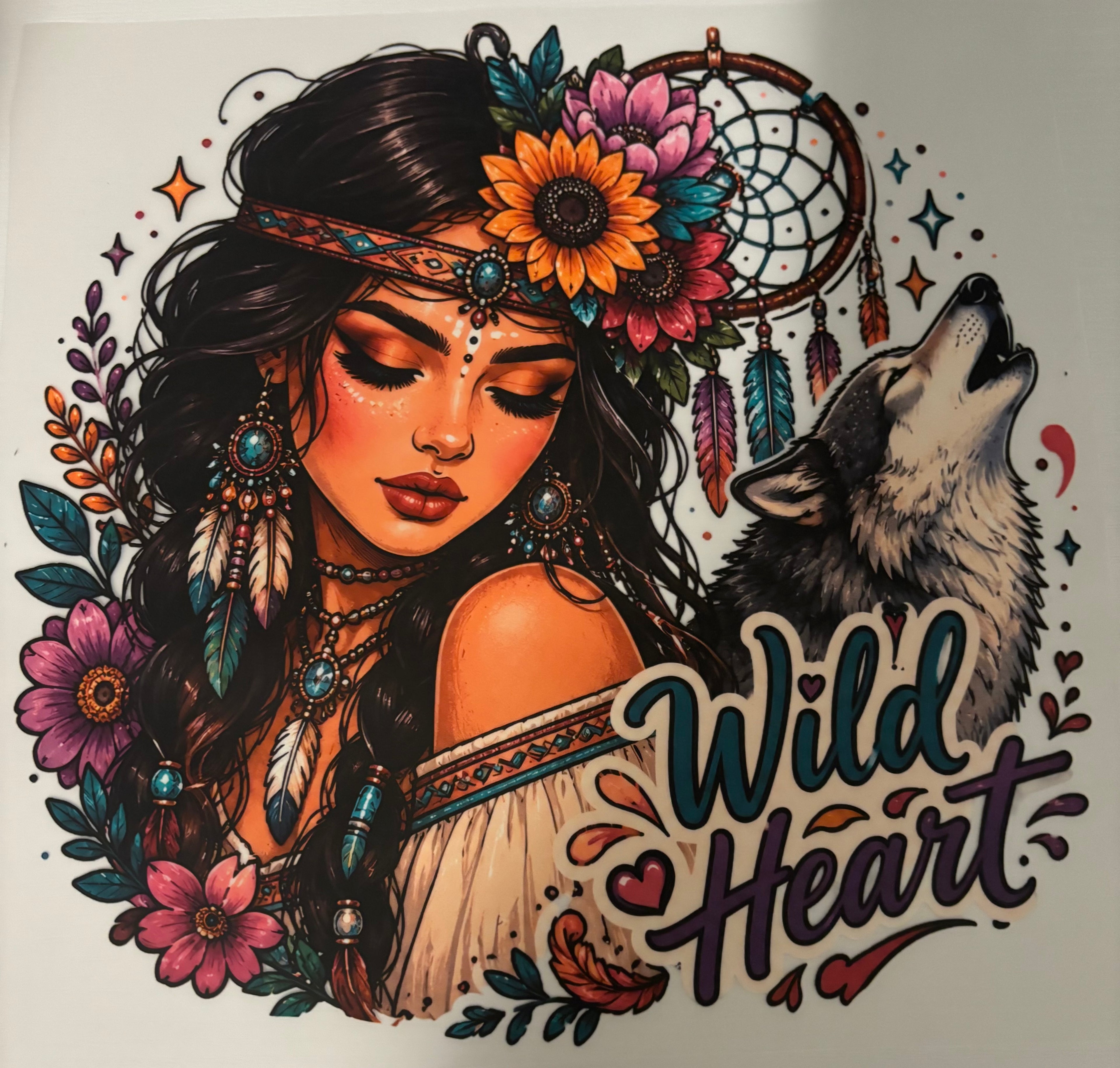 Wild heart tee design