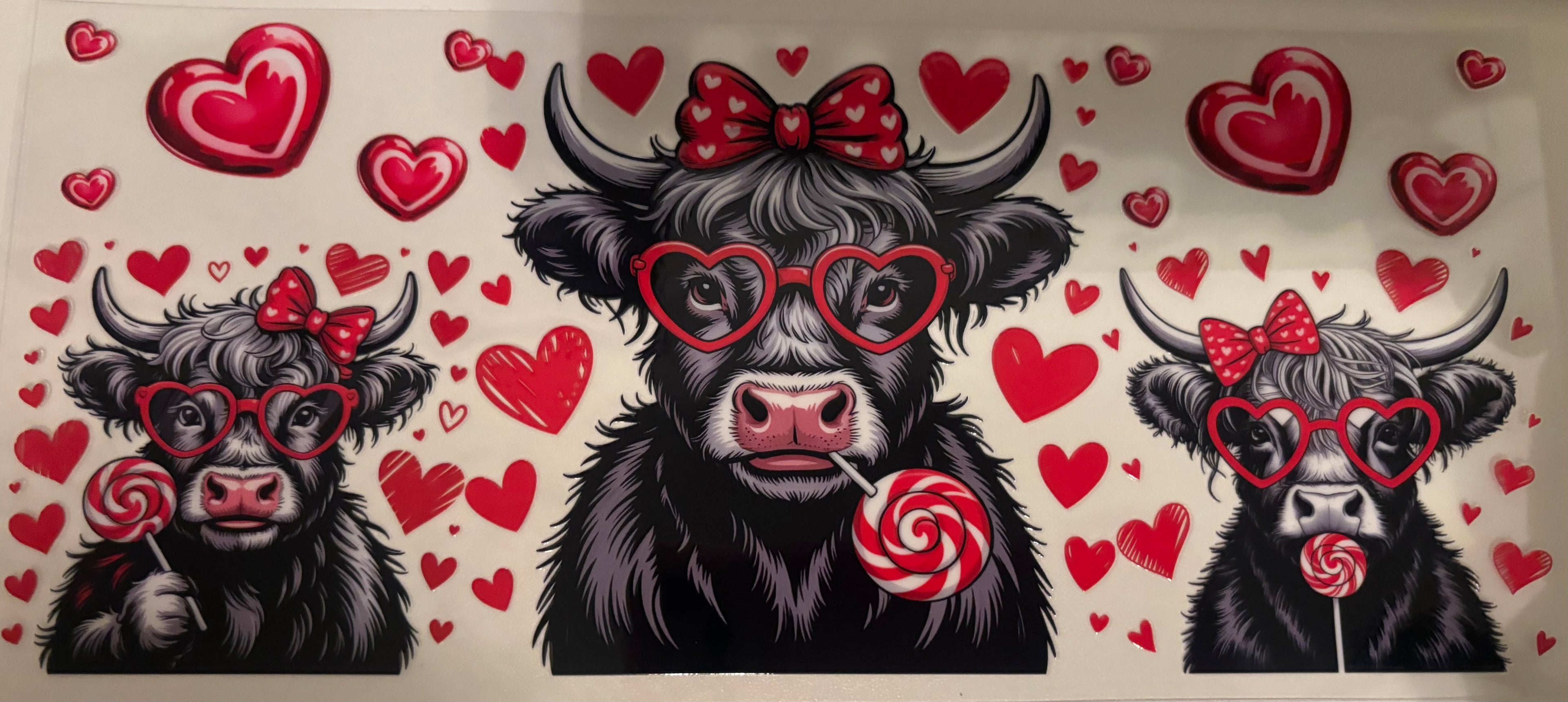 Red Heart, Lollipop Cow 16 oz cup wrap