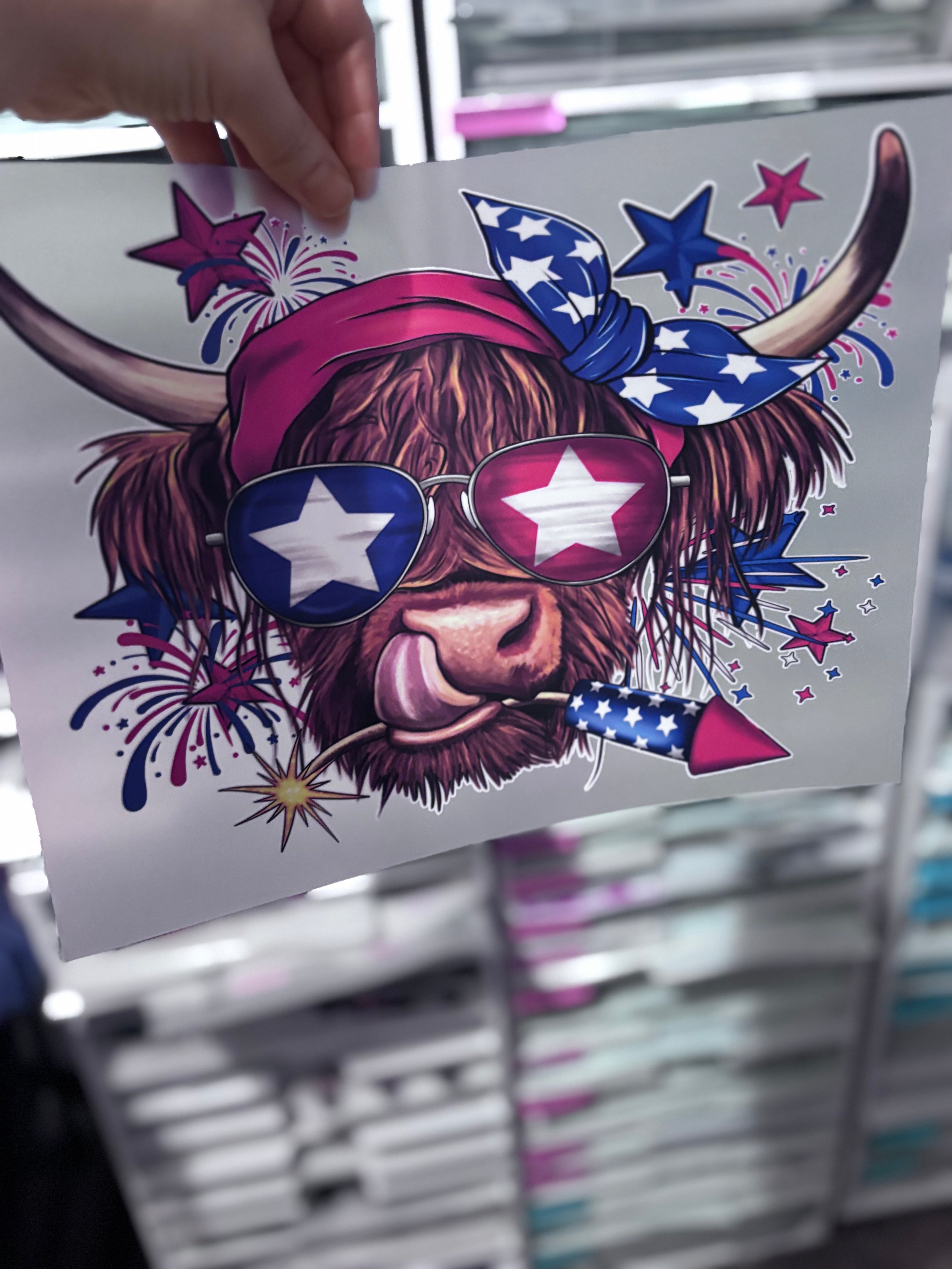Star glasses cow