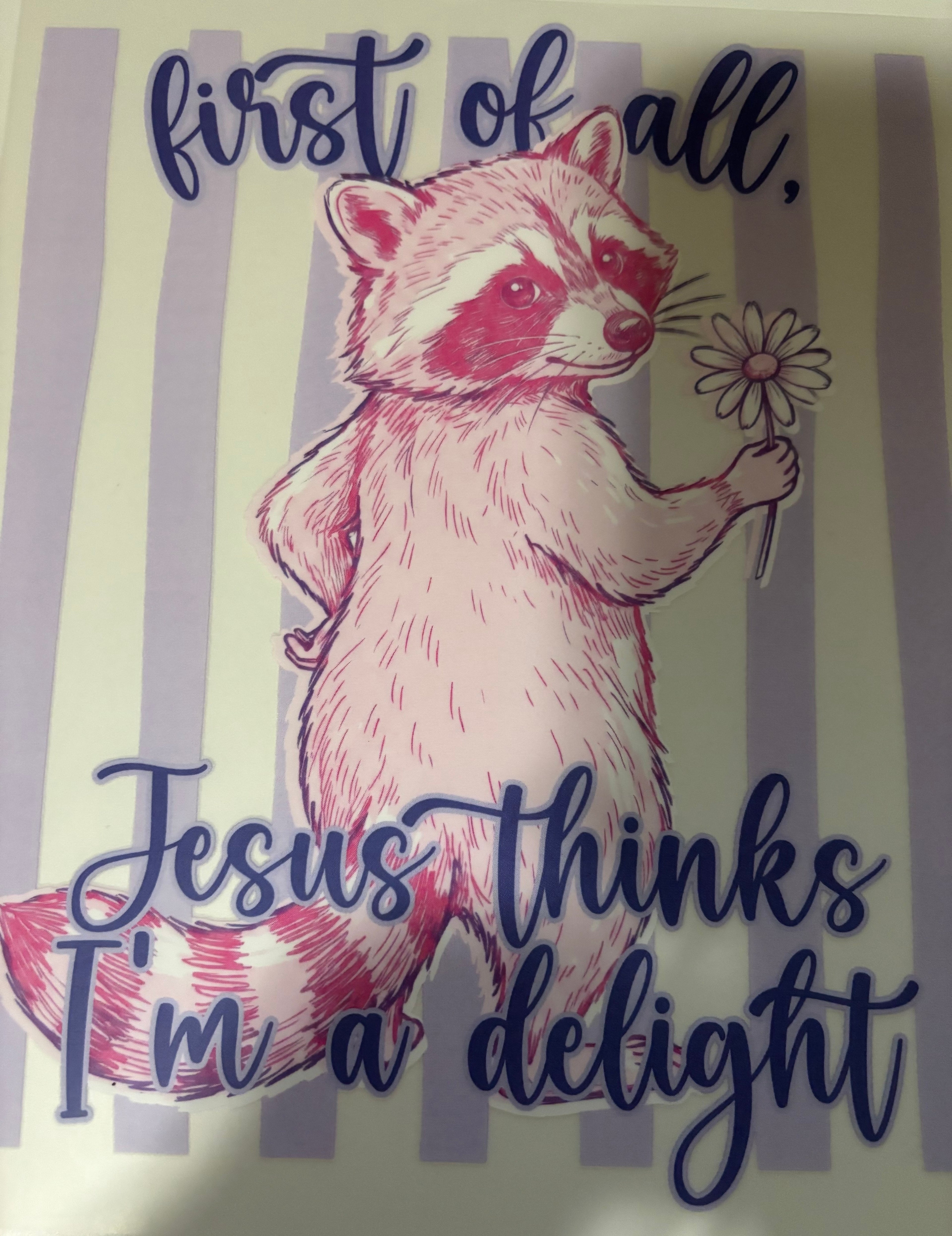 First of all Jesus Thinks Im A Delight Tee Design