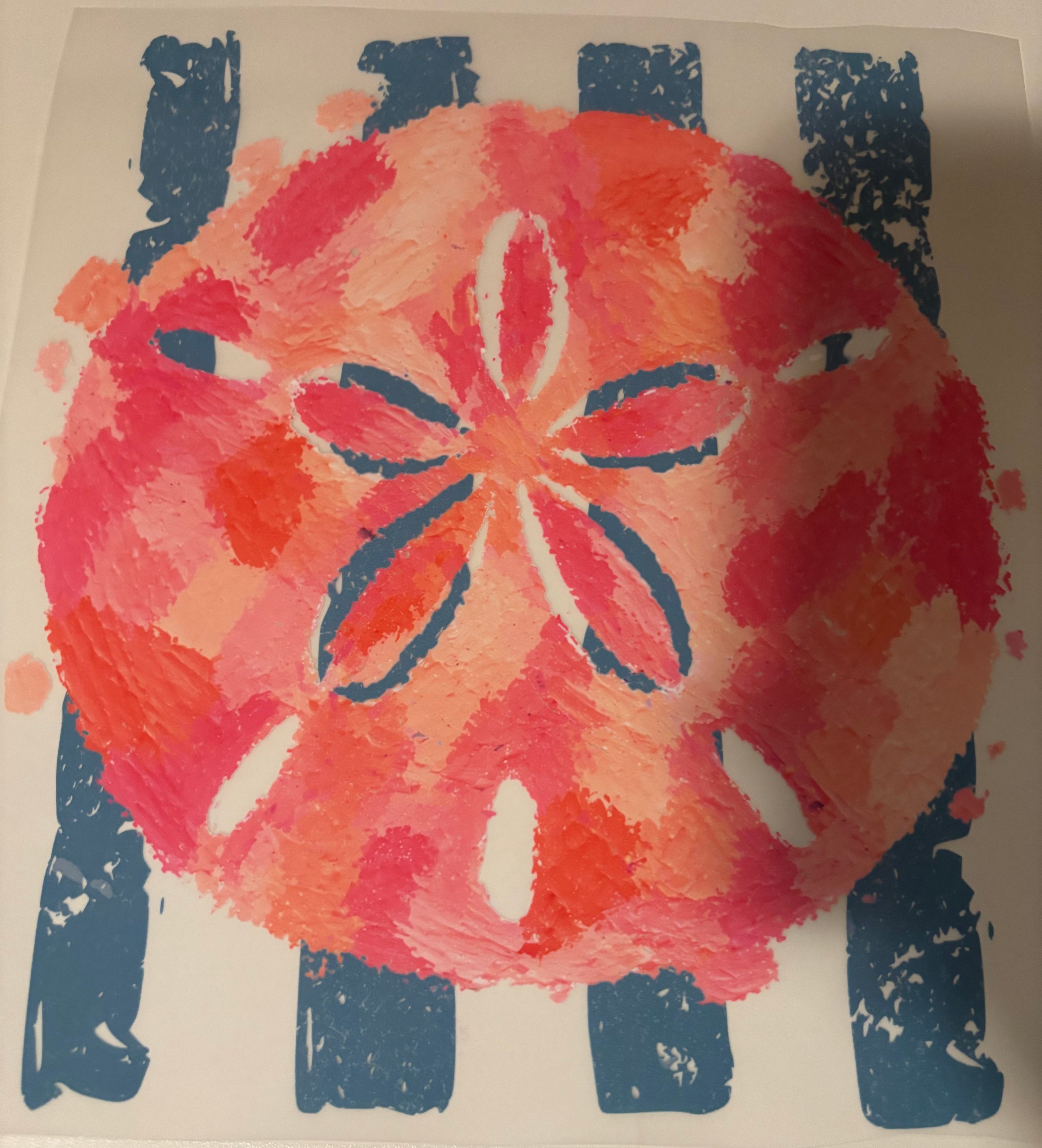 Paint style shell tee design