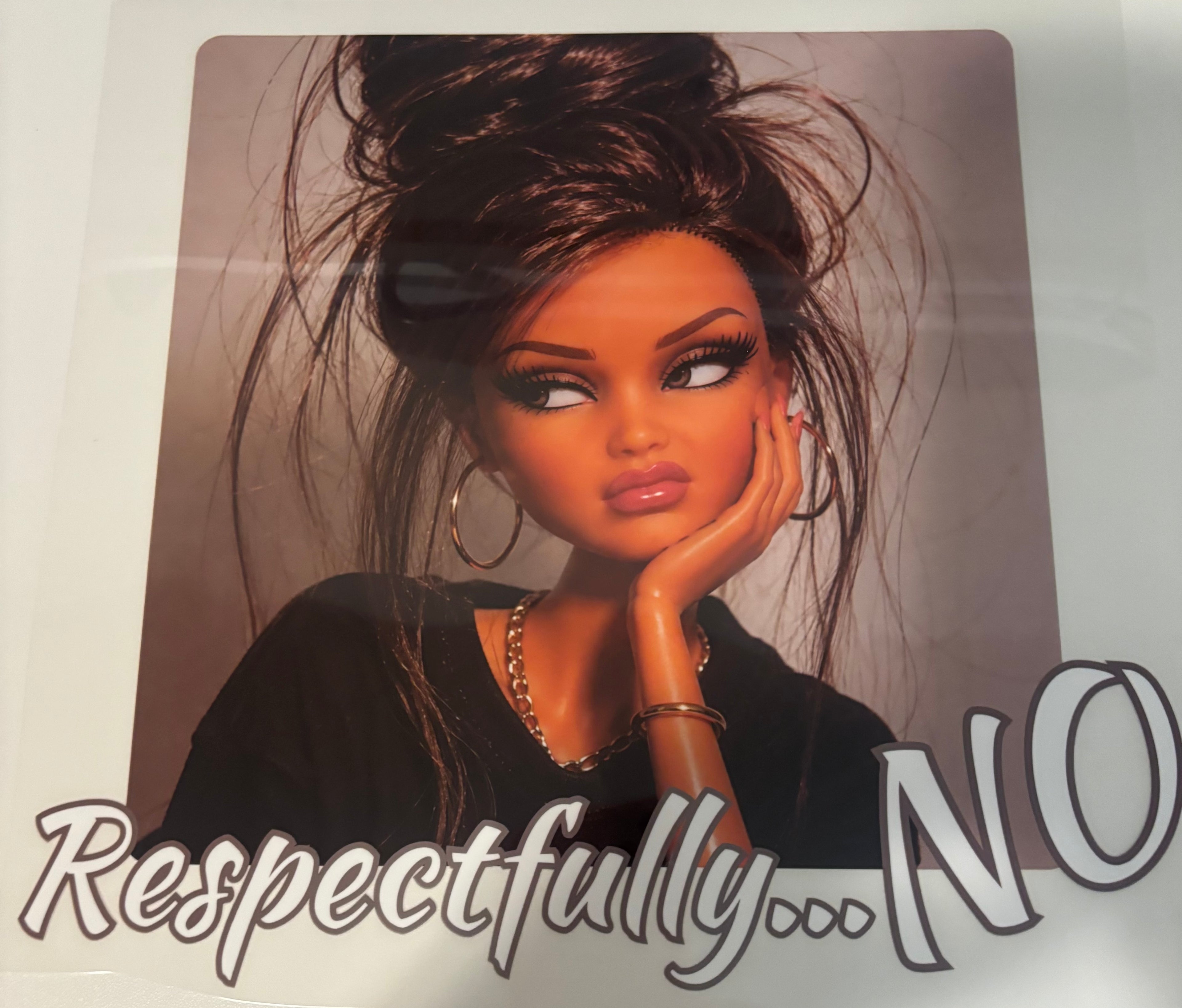 Trending barbie Respectfully No Tee Design