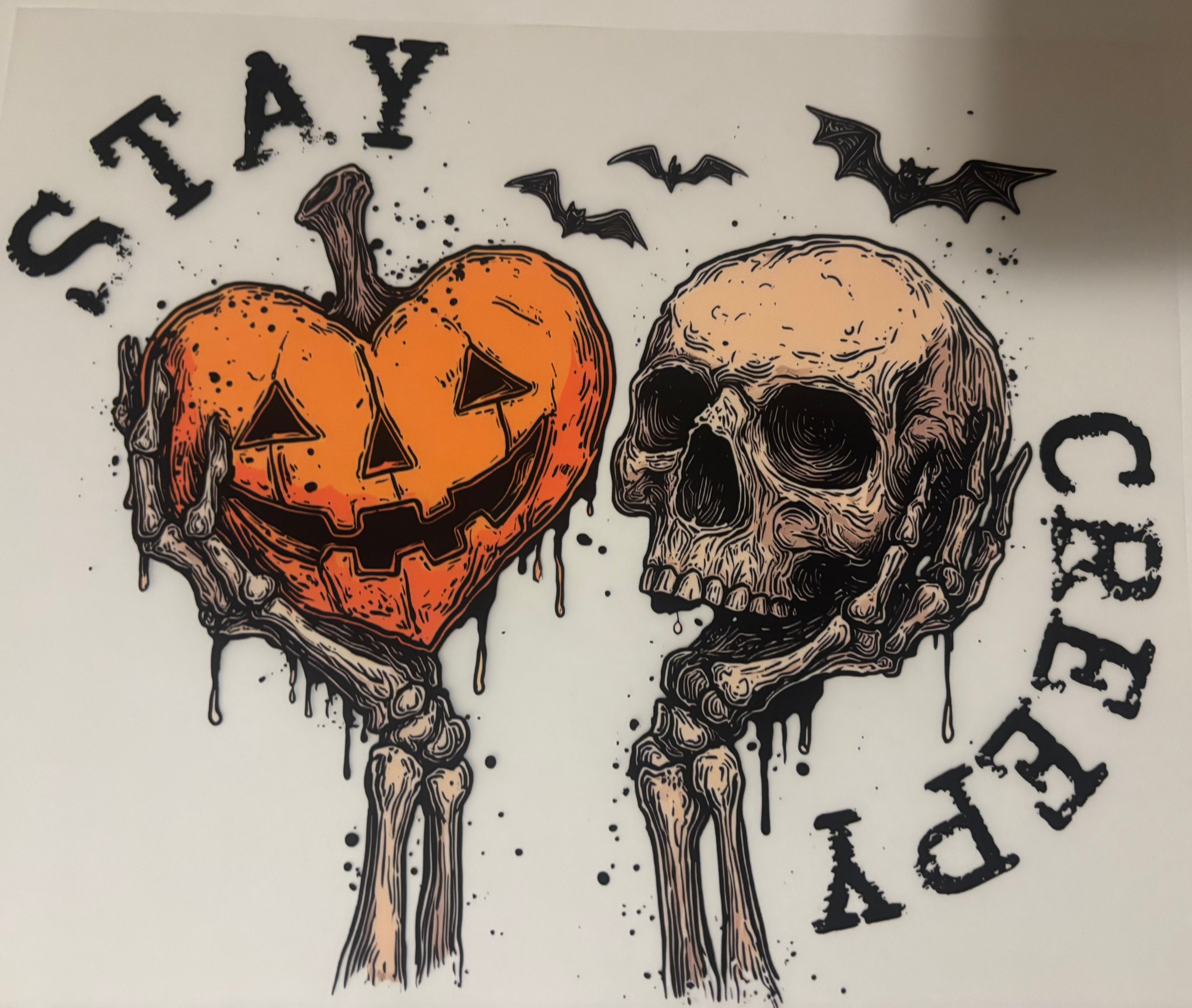 Stay creepy tee design