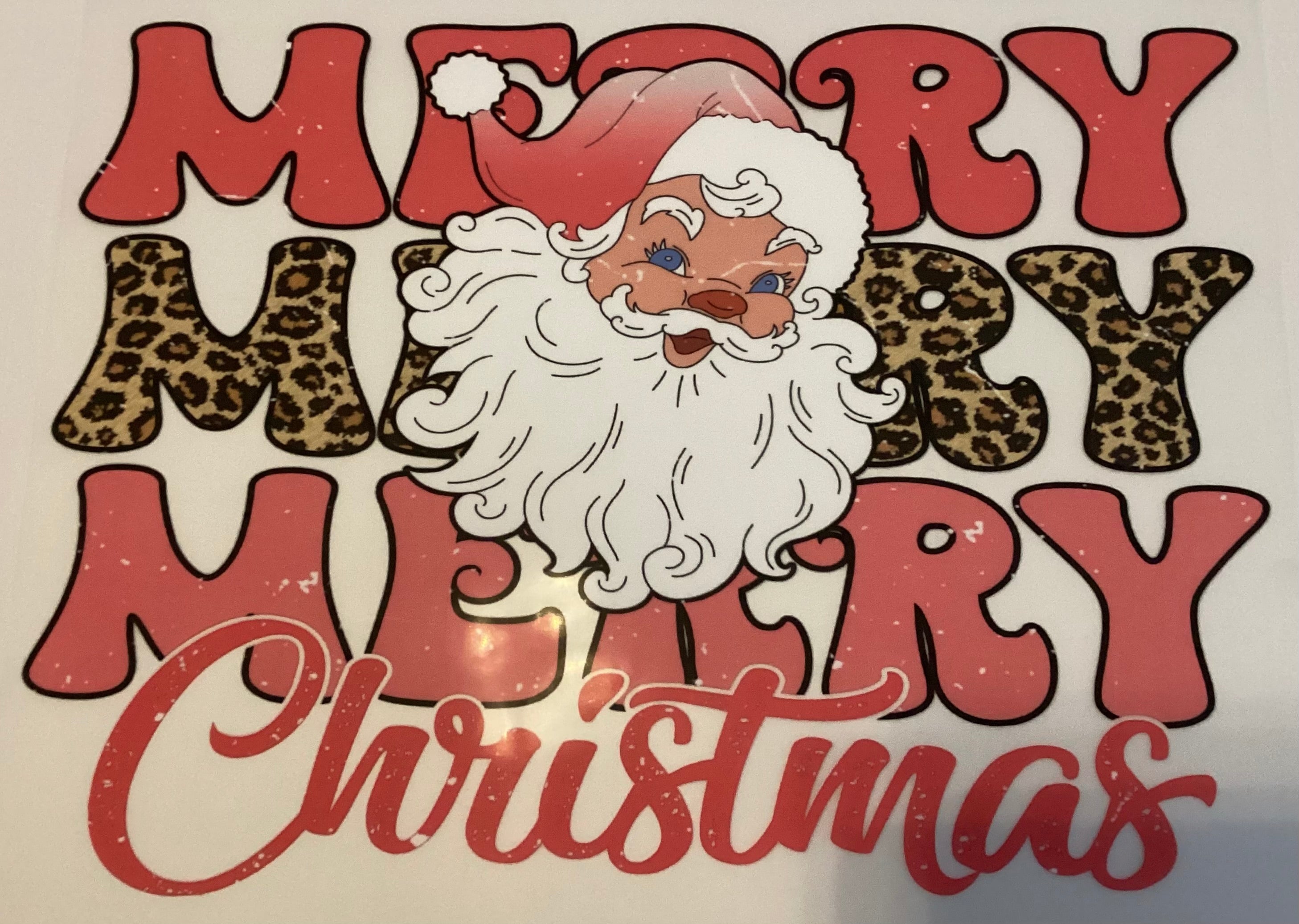 Pink merry cheetah Christmas