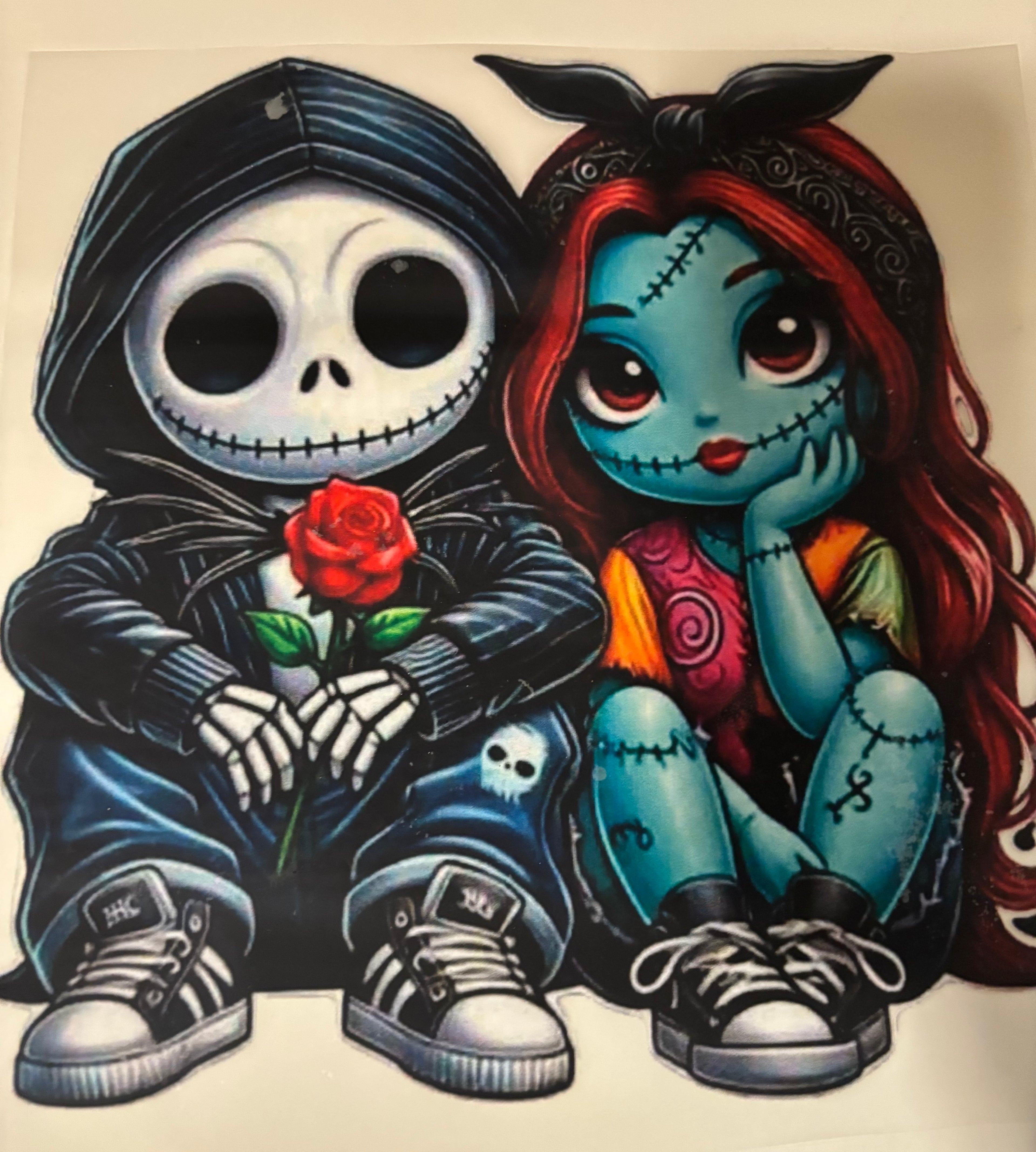 Laid back Jack And Sally Tee Design