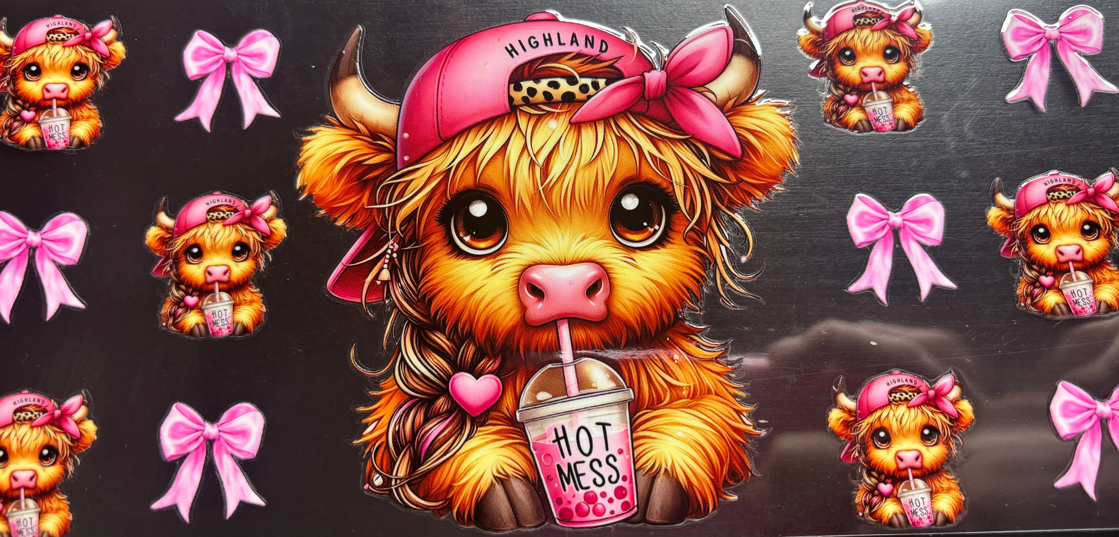 16 Oz Hot Mess Cow Cup Wrap