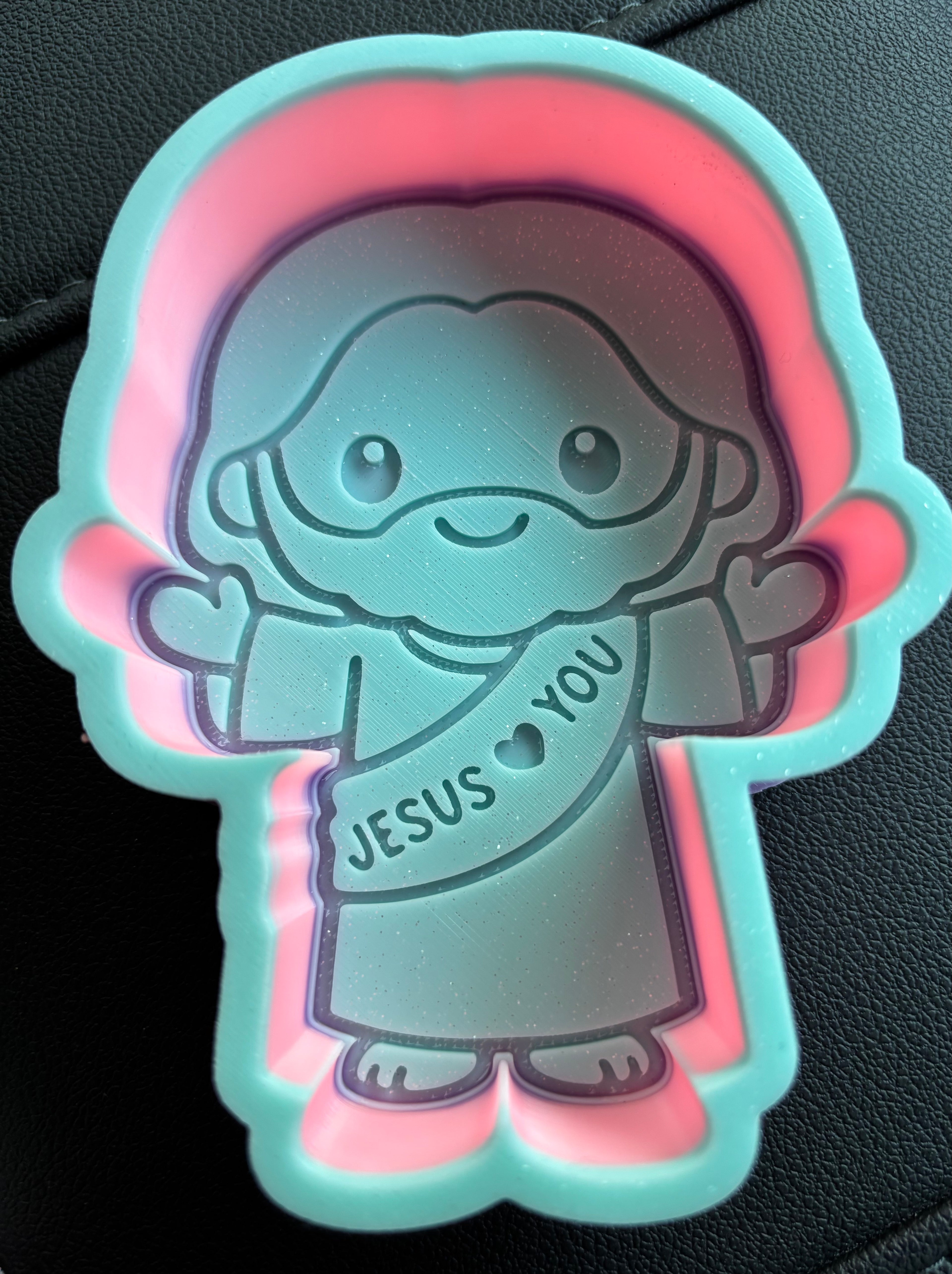 Jesus loves you freshie mold