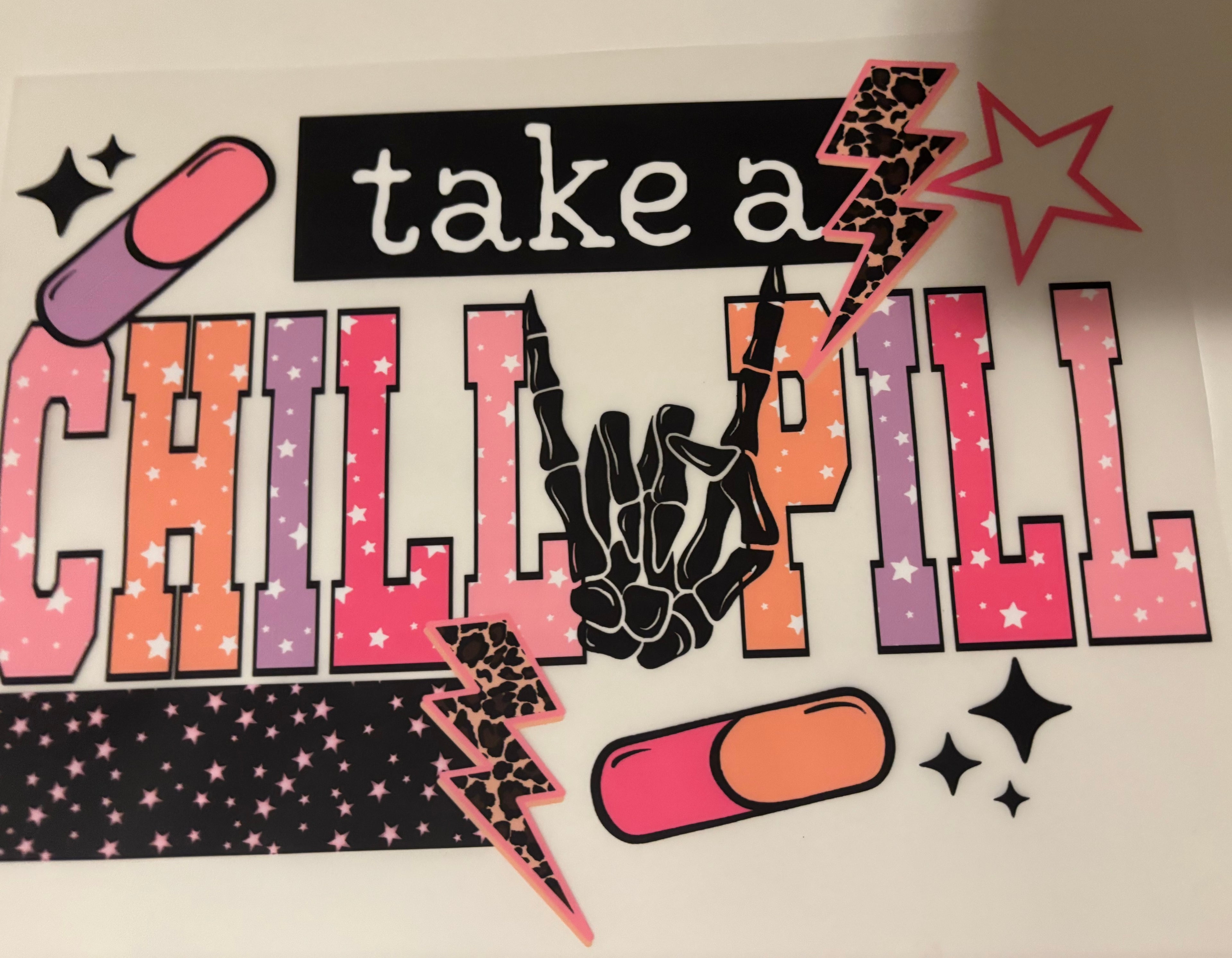 Take a chill pill tee design