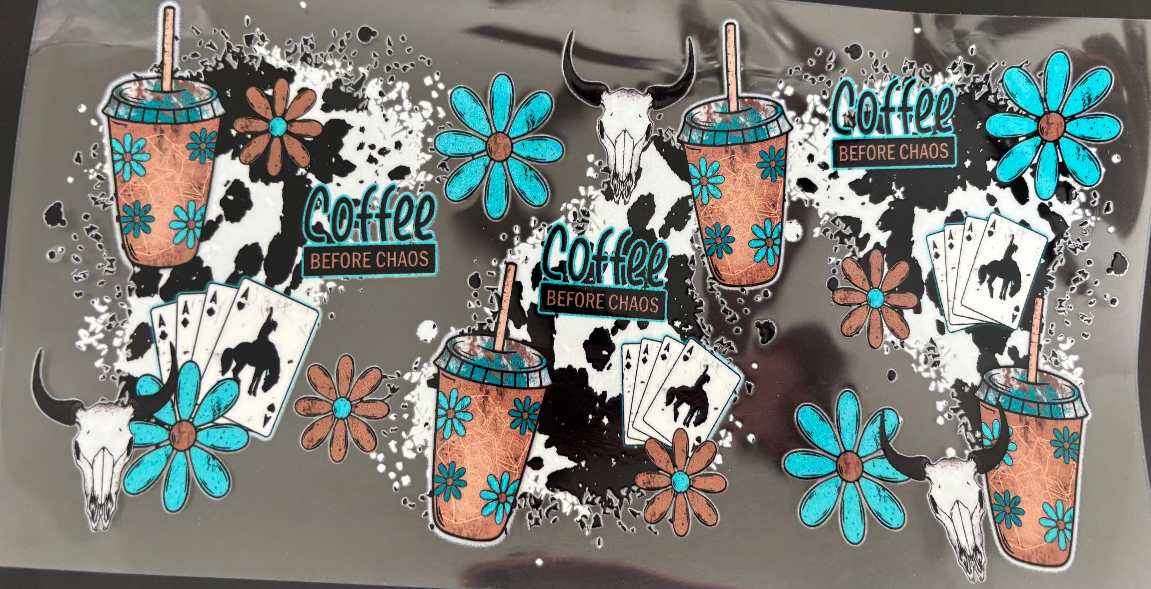 Bull head coffee cow print