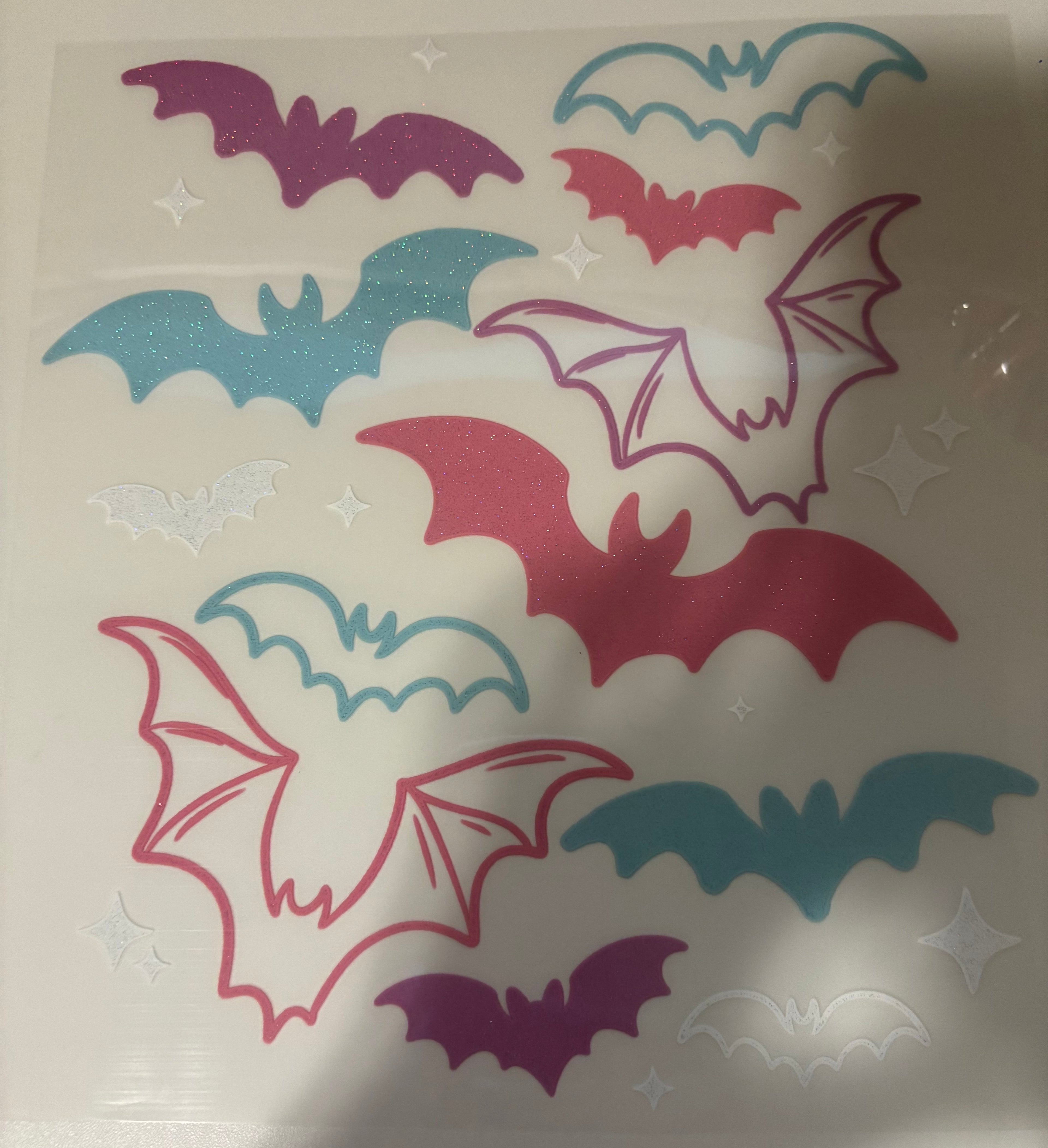 Glitter bats tee design
