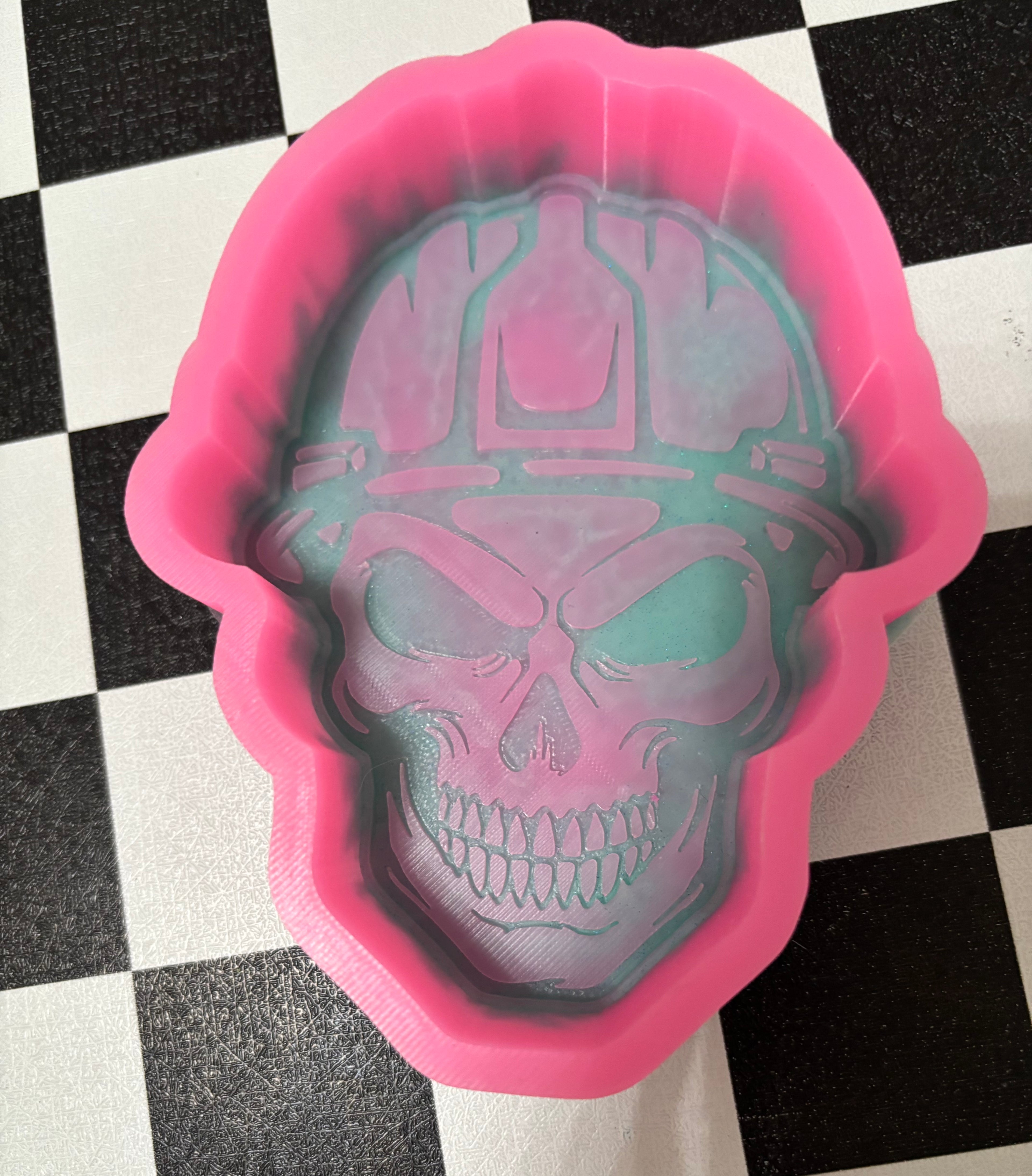 Custom Skull With Hard Hat Mold