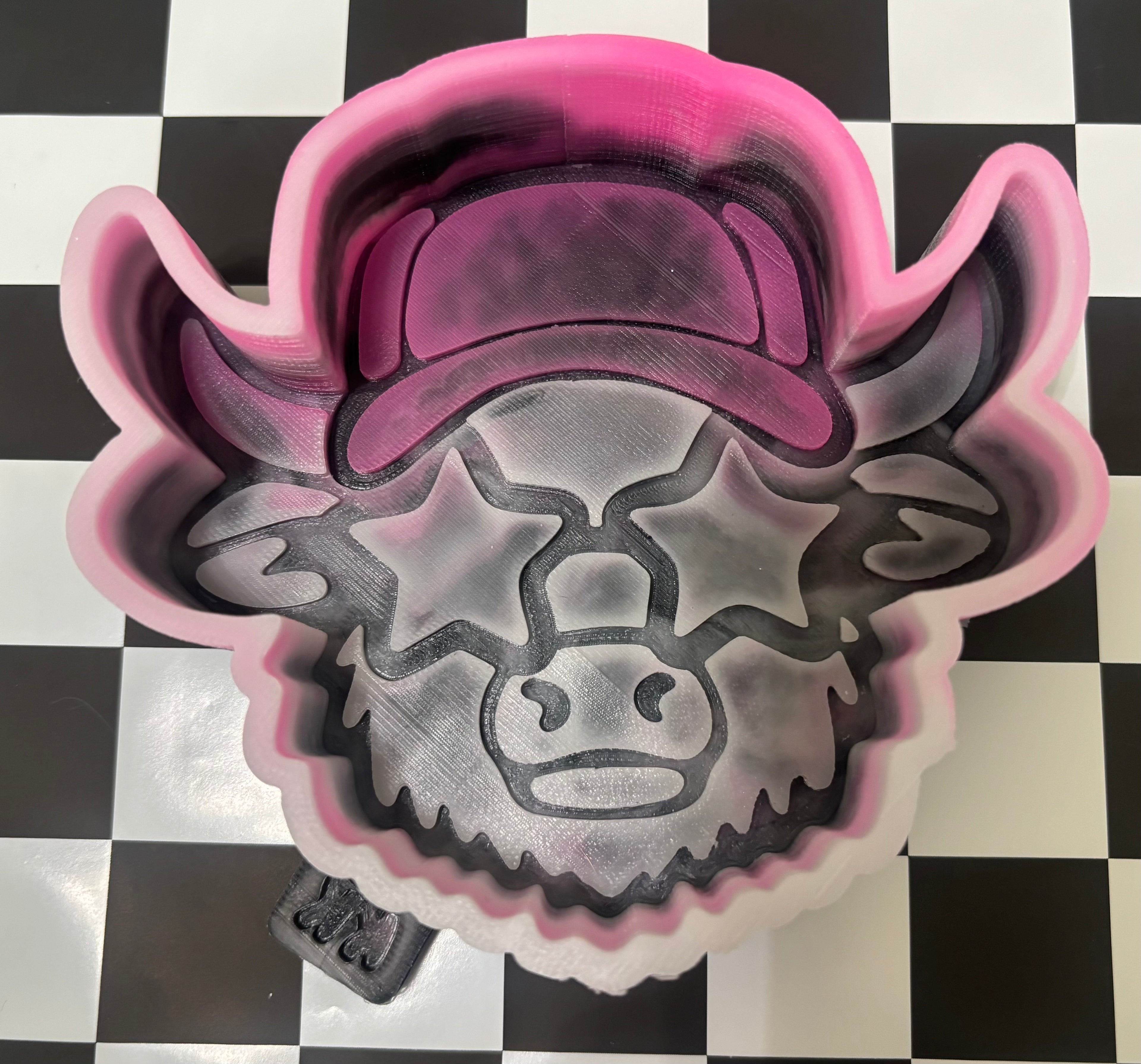 Custom cow with hat mold
