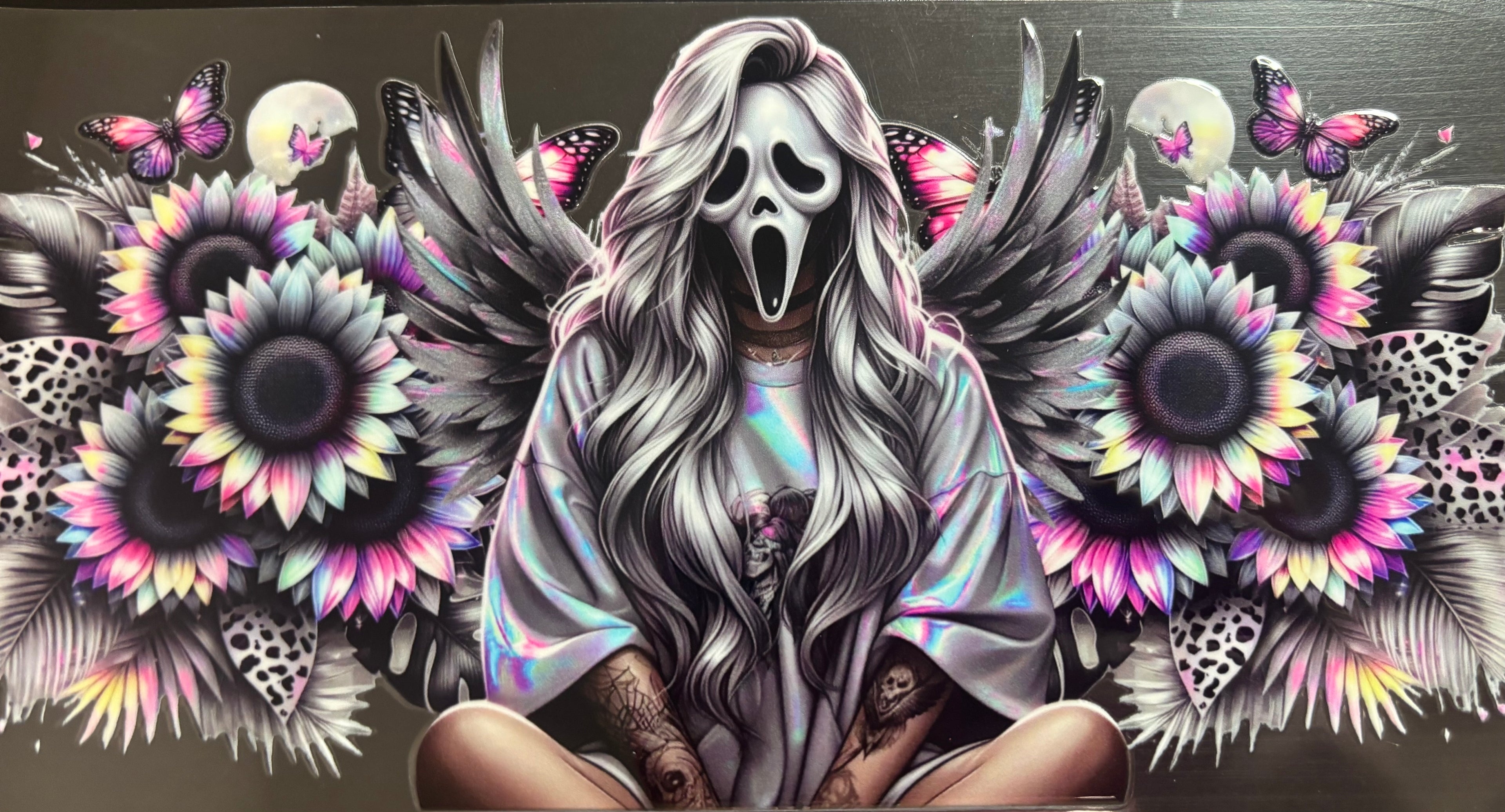 16 Oz Wing Ghost Face Cup Wrap