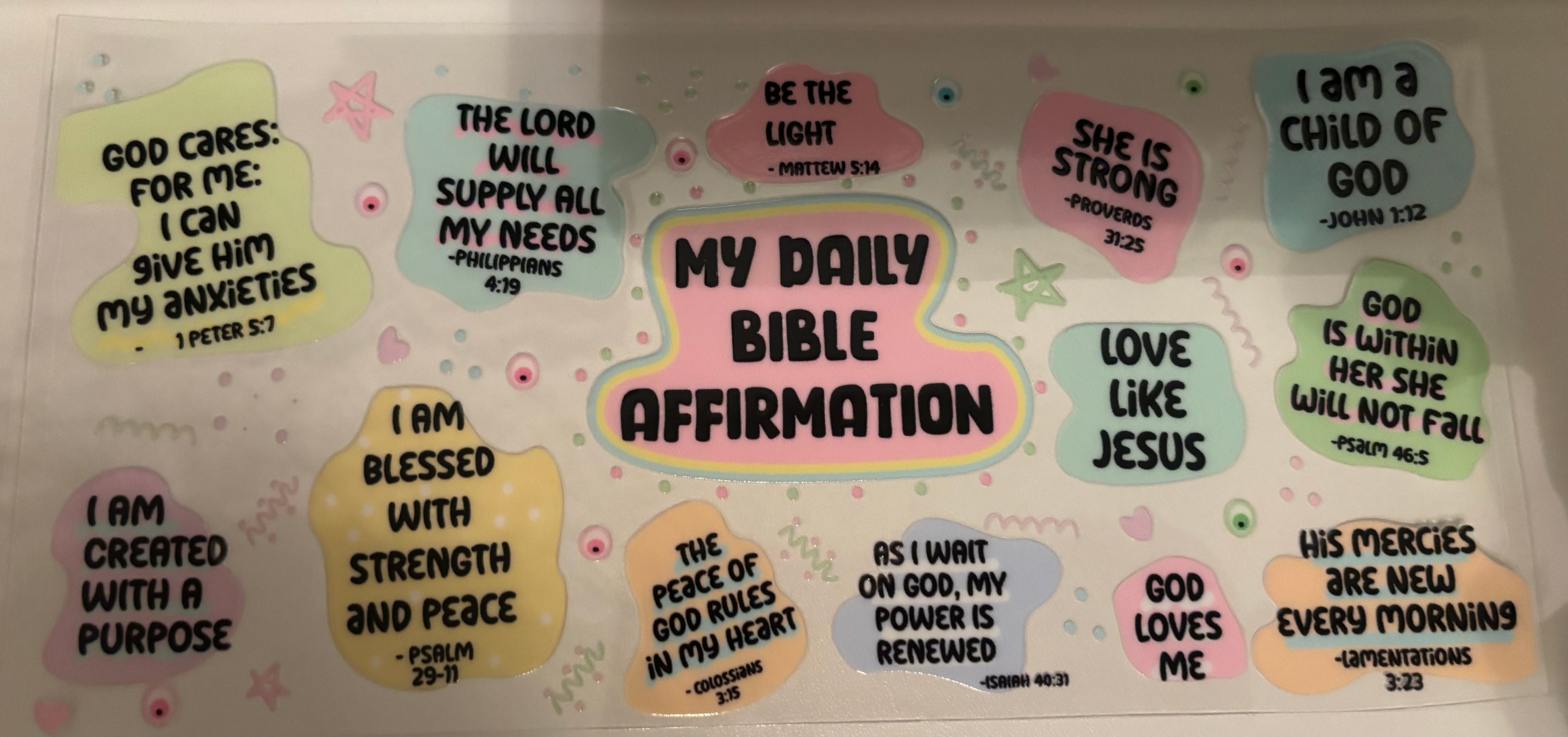 Daily Bible Affirmations 16oz Cup Wrap