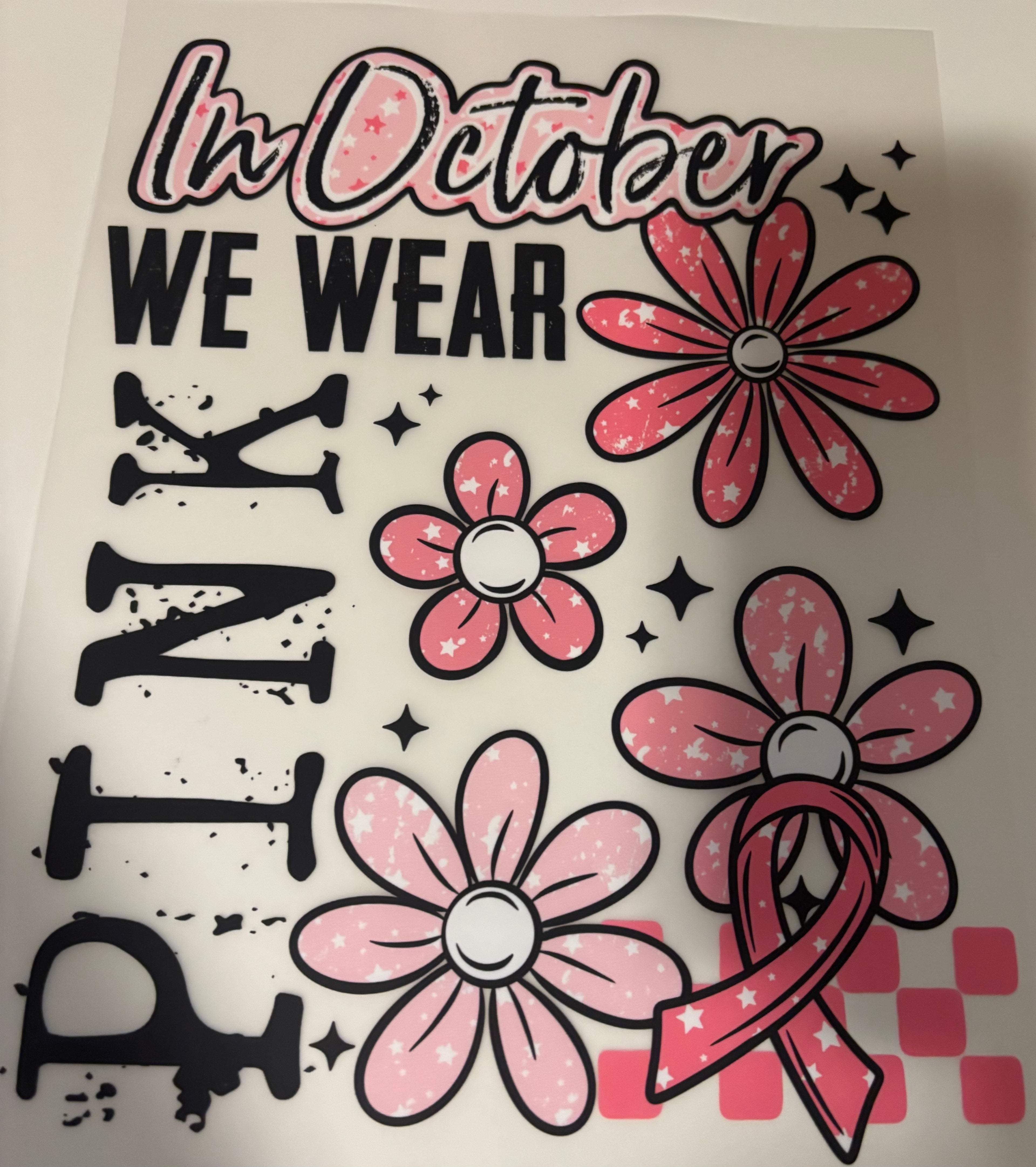 In October We Wear Pink Tee Design