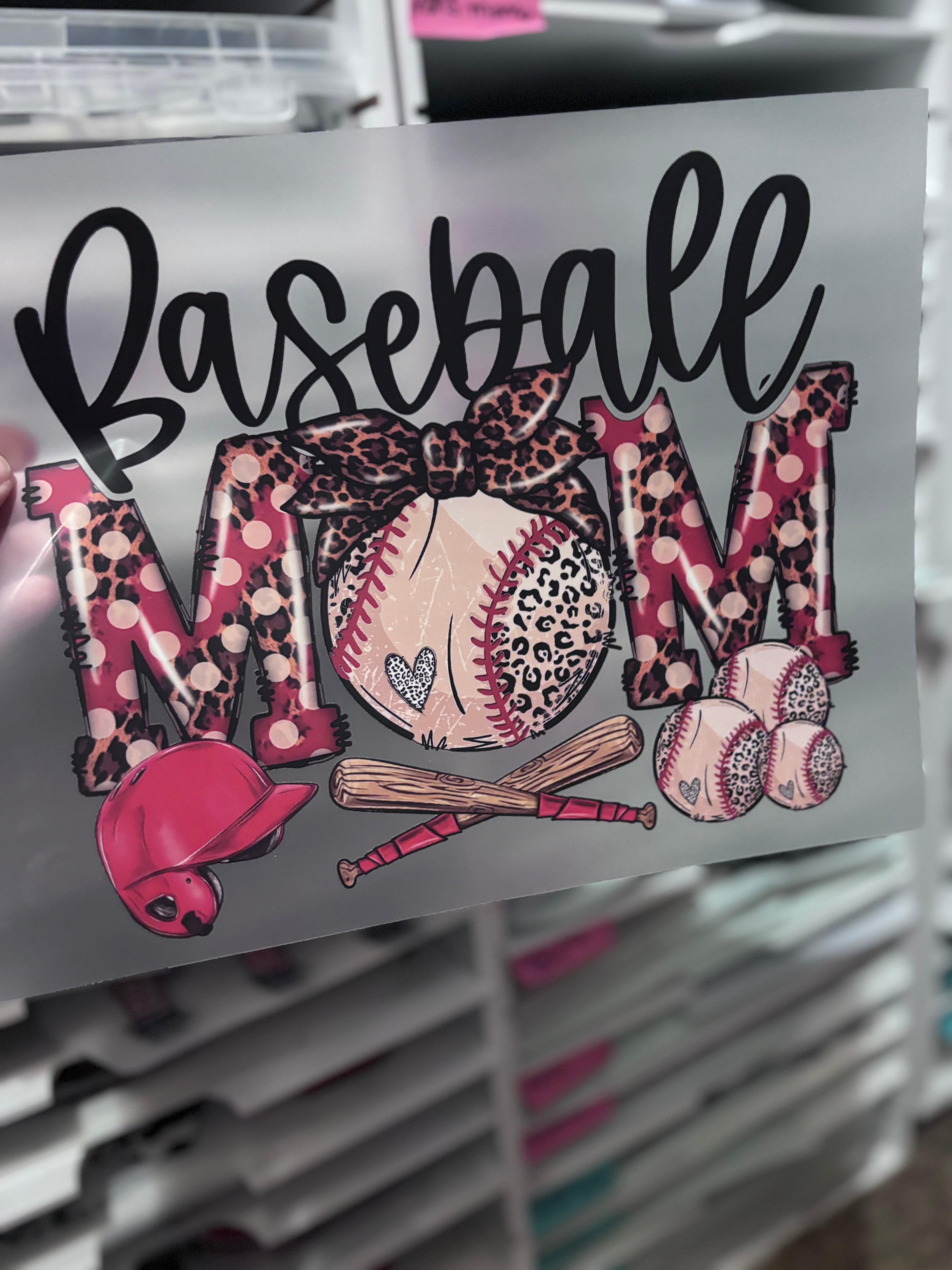 Baseball Mom Bow Bath