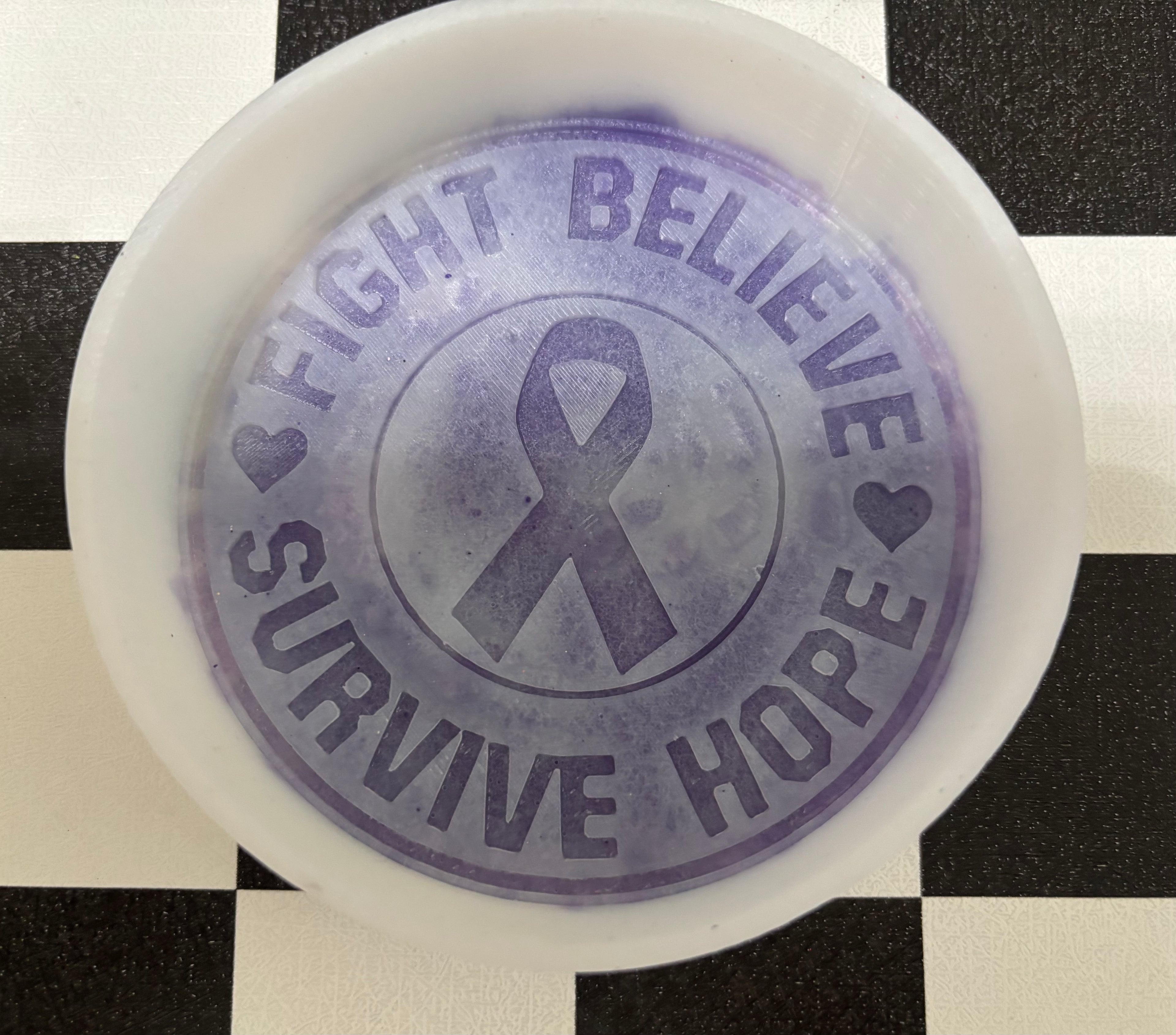 Custom Fight Believe Hope Survive Freshie Mold