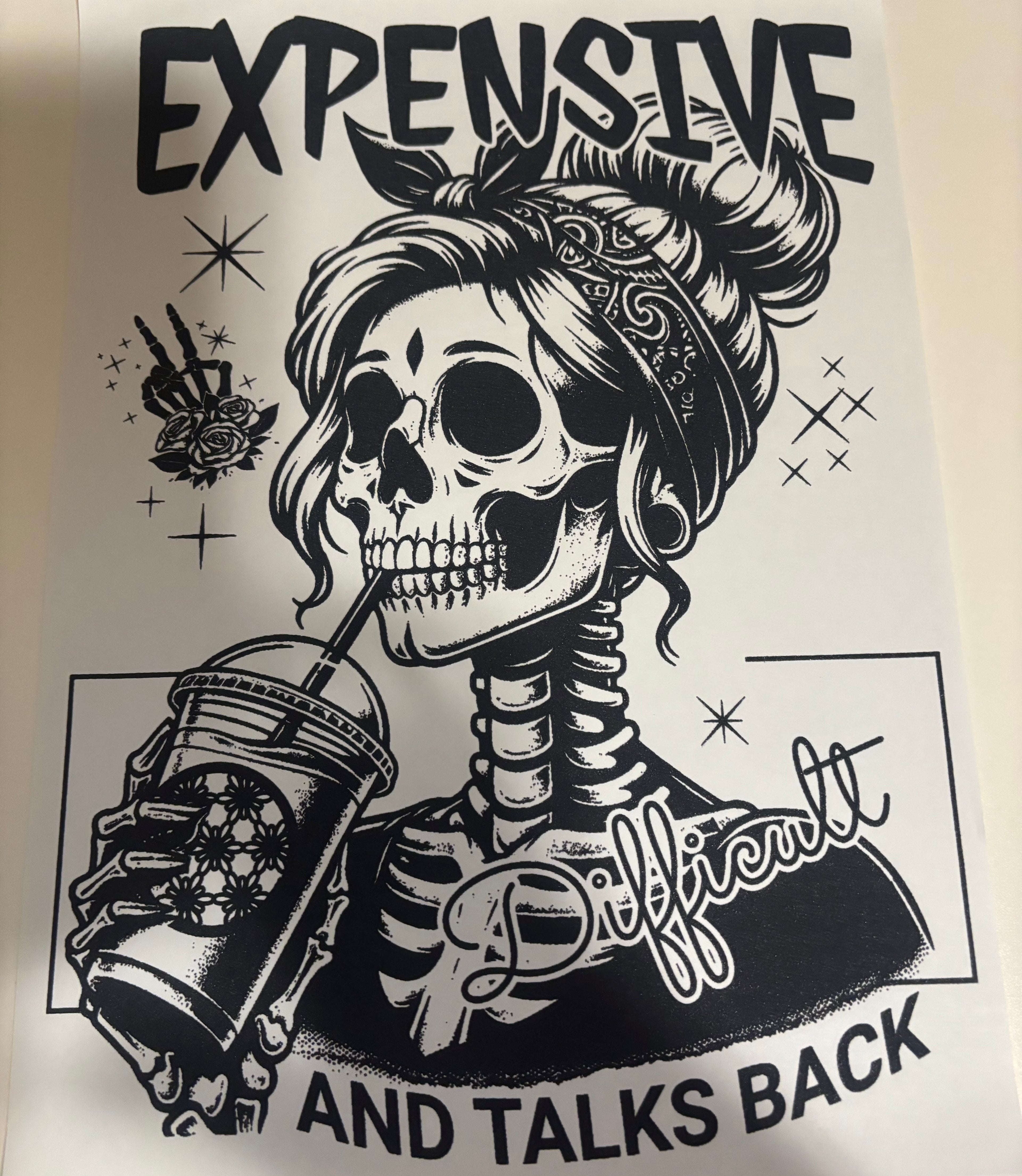 expensive difficult and talks back tee design