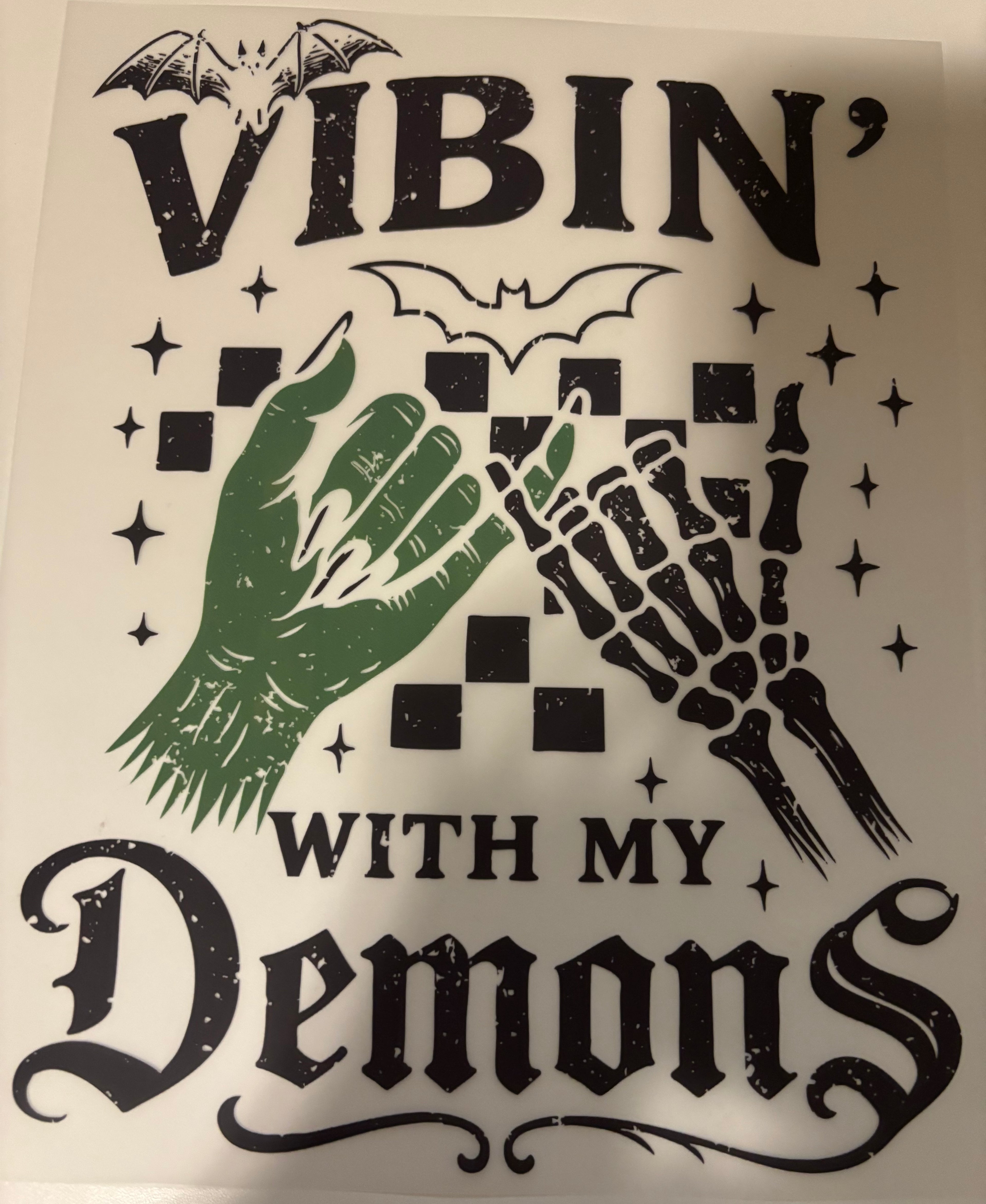 Vibin With My Demons Tee Design
