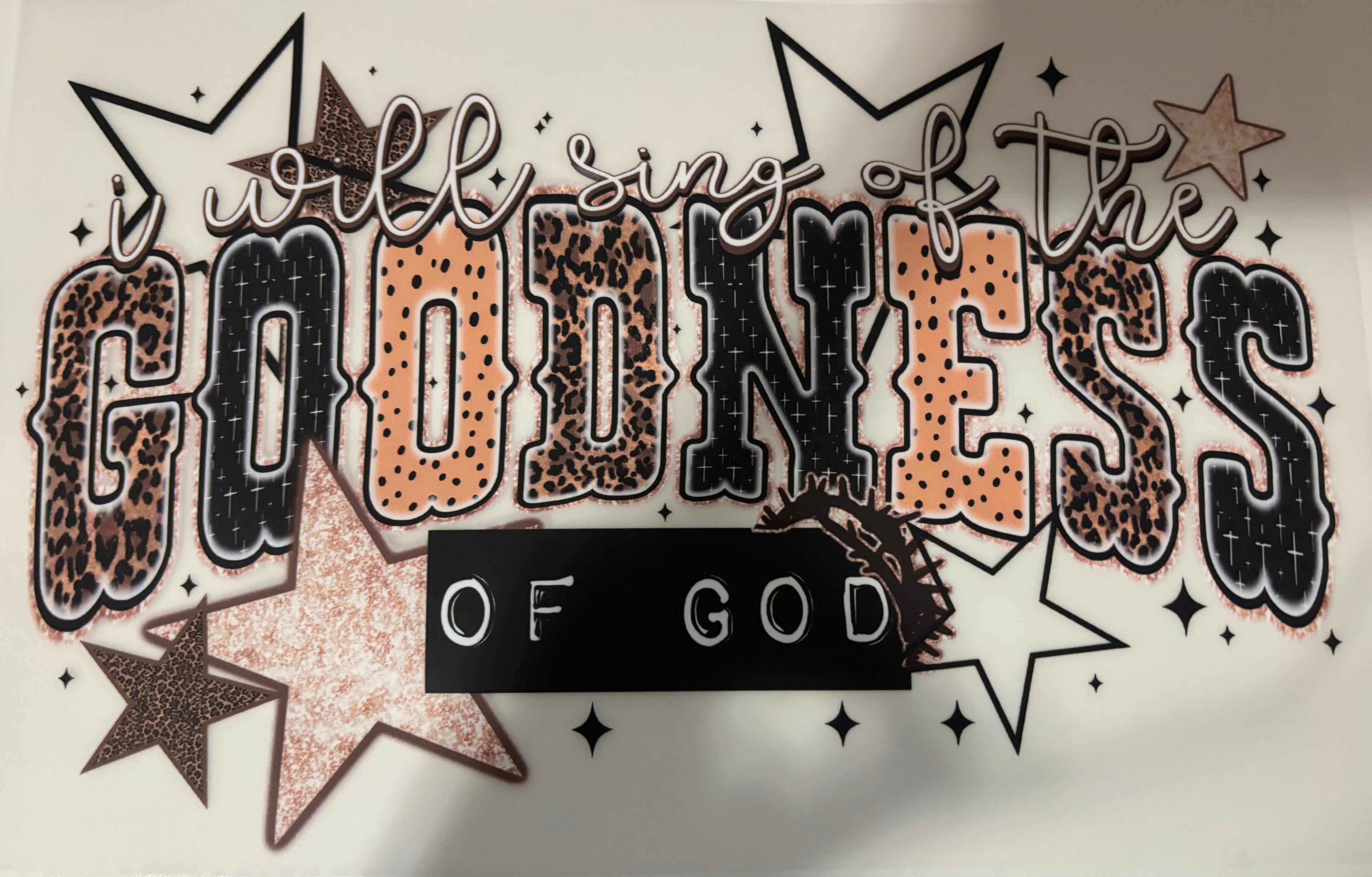 I Will sing of the goodness of god tee design