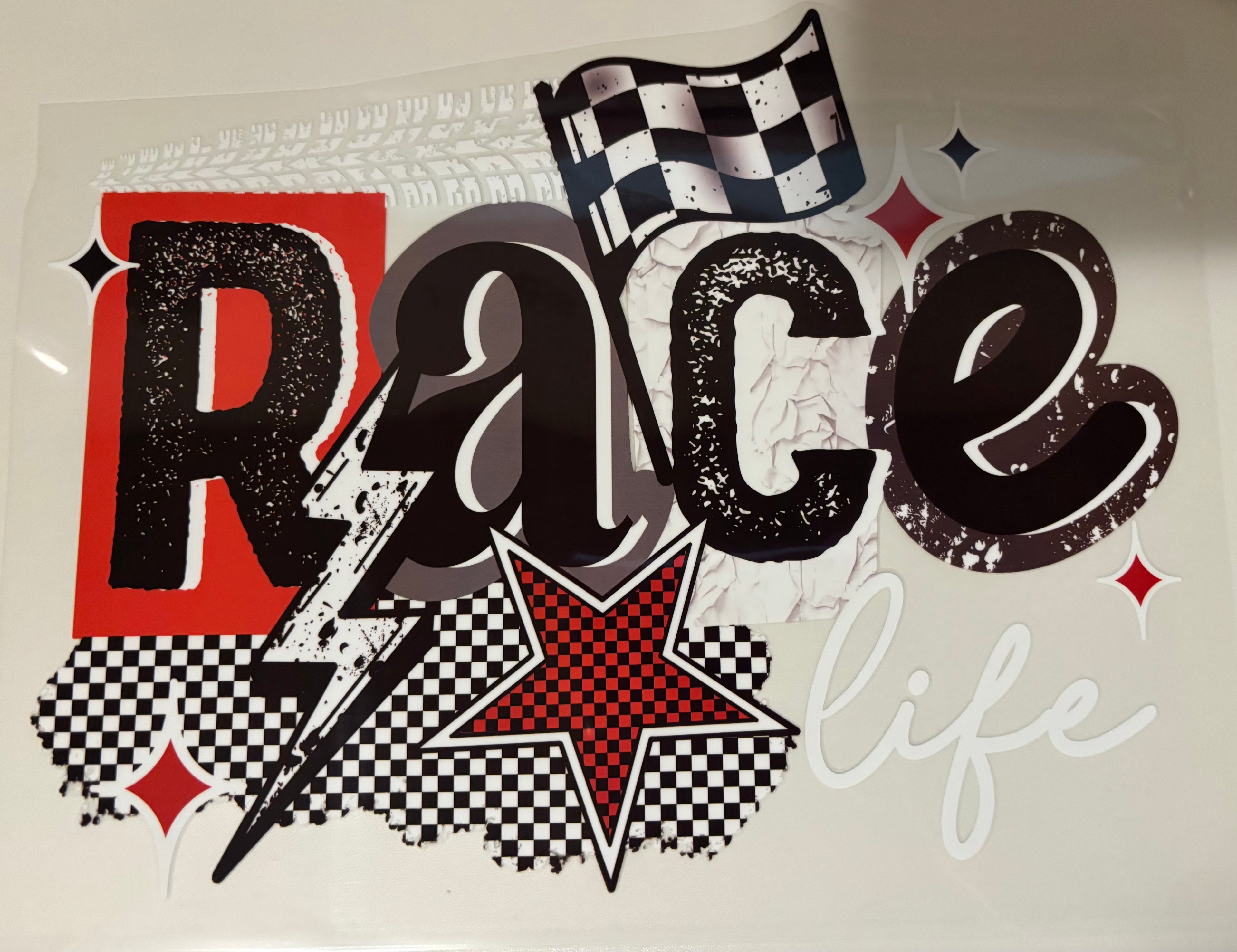 Red Race Life Tee Design