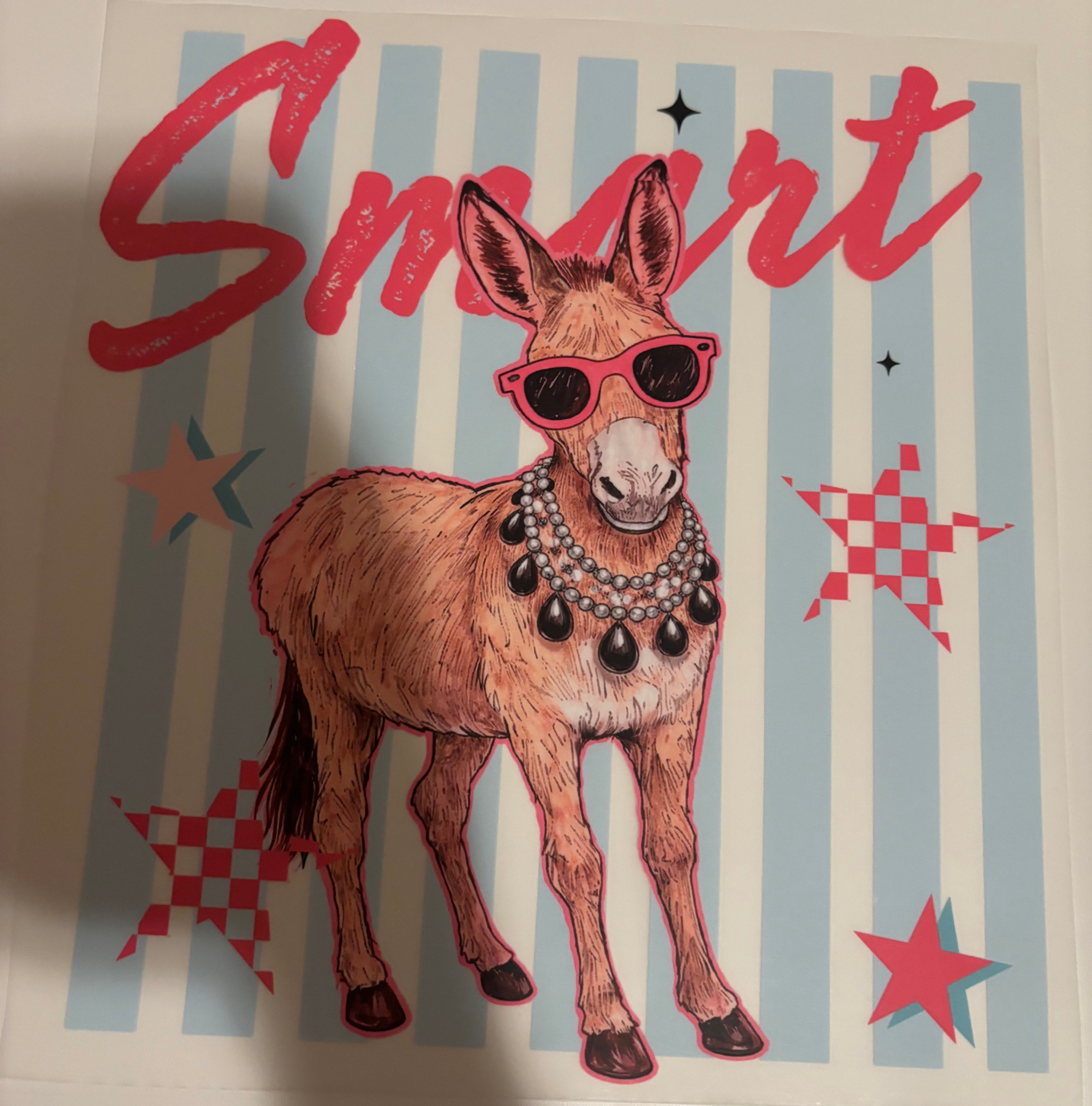 Smart ass pink tee design